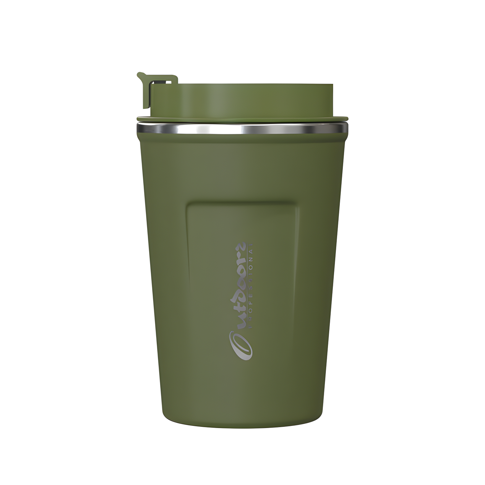 Olive Green Stainless Steel Double-Walled Travel Tumbler with Spillproof Lid