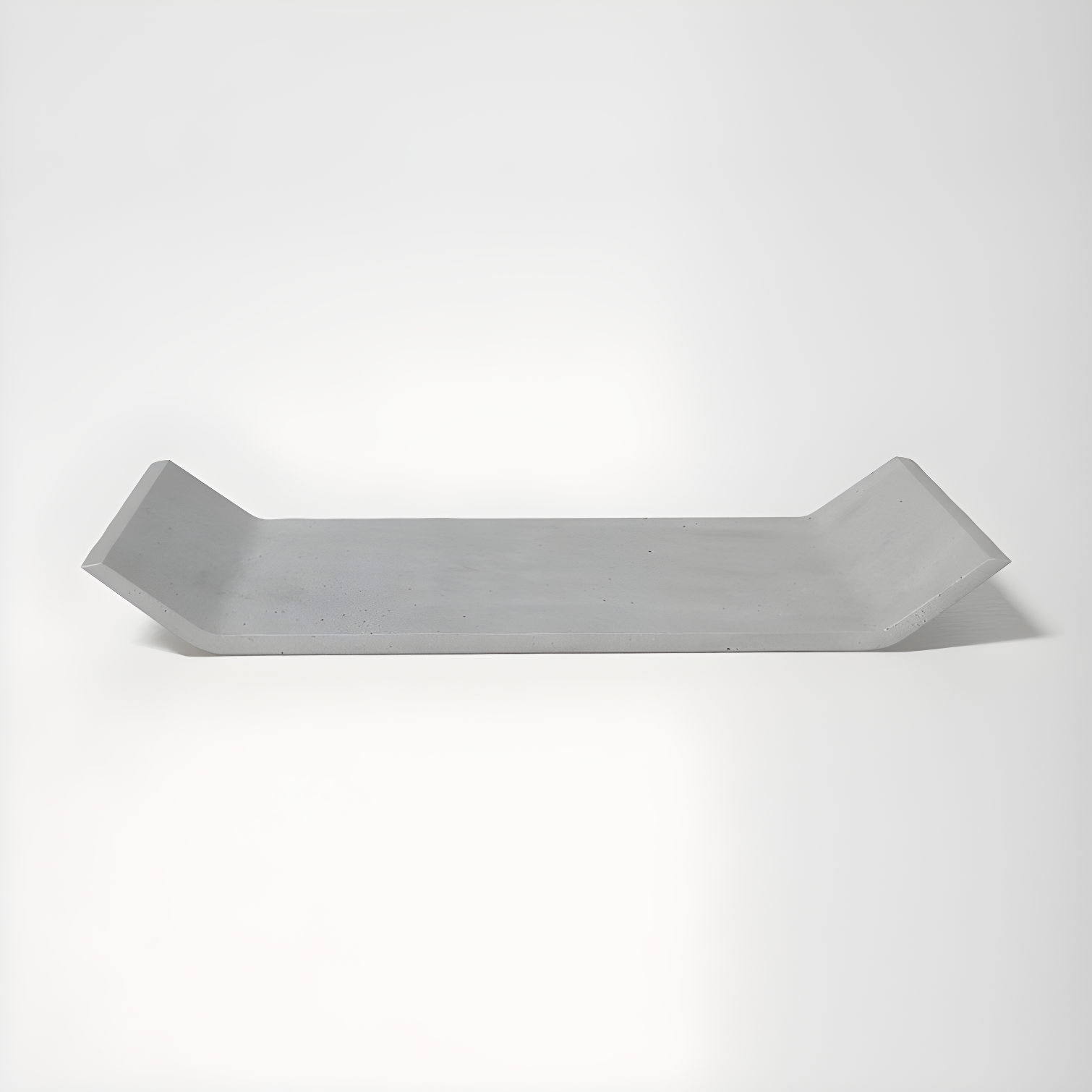 Lunar Elegance 16x12 Light Grey Polystone Decorative Tray