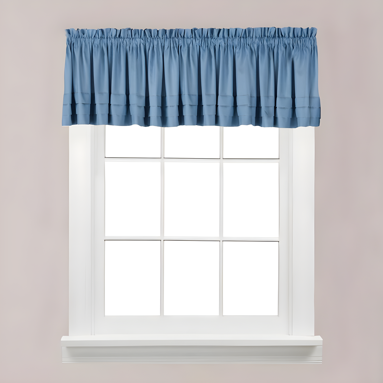 Holden Smoke Blue Polyester Microfiber Window Valance