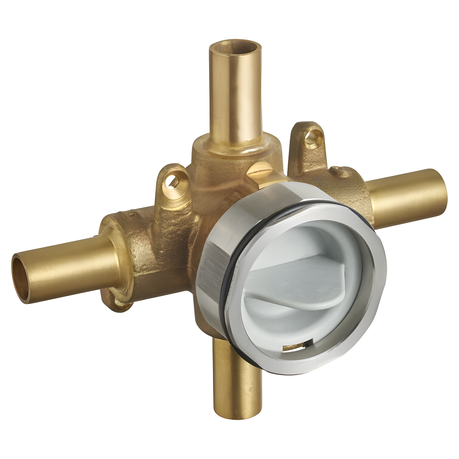 Flash Brass Shower Rough-In Valve with Stub-Outs