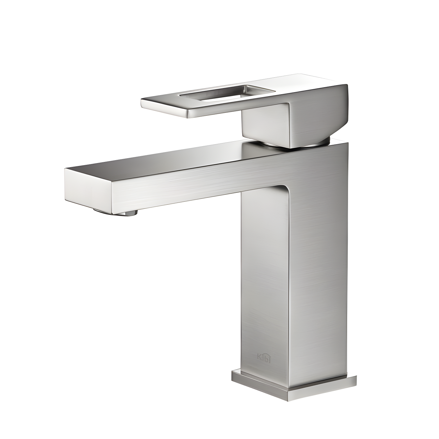 Kibi Cubic 6'' High-Arc Single-Handle Brushed Nickel Bathroom Faucet