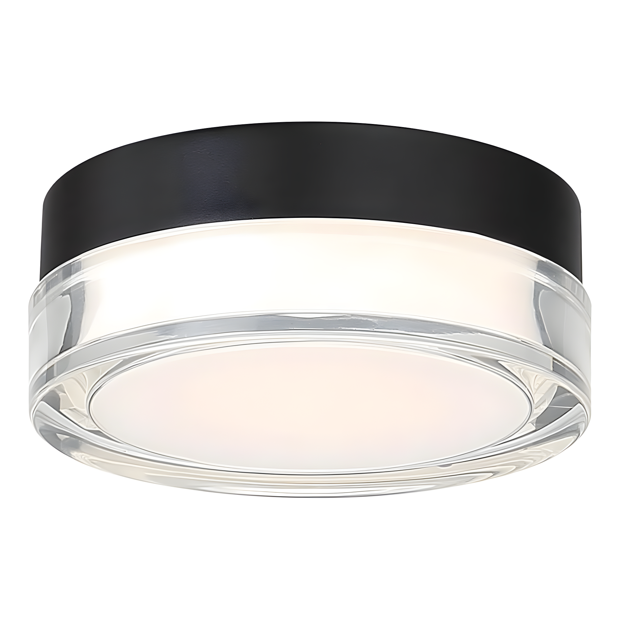 Dot LED Black Circular Flush Mount for Indoor/Outdoor