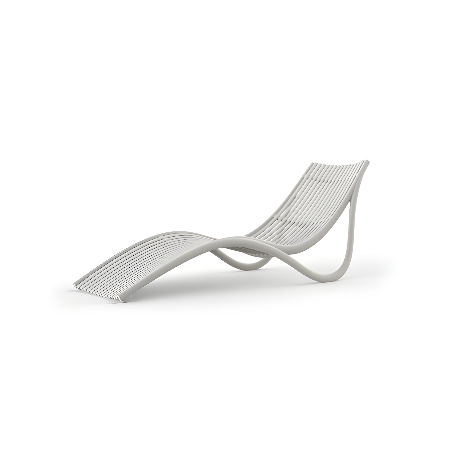 Ibiza Eco-Friendly Recycled Polypropylene Outdoor Chaise Lounge in Ecru