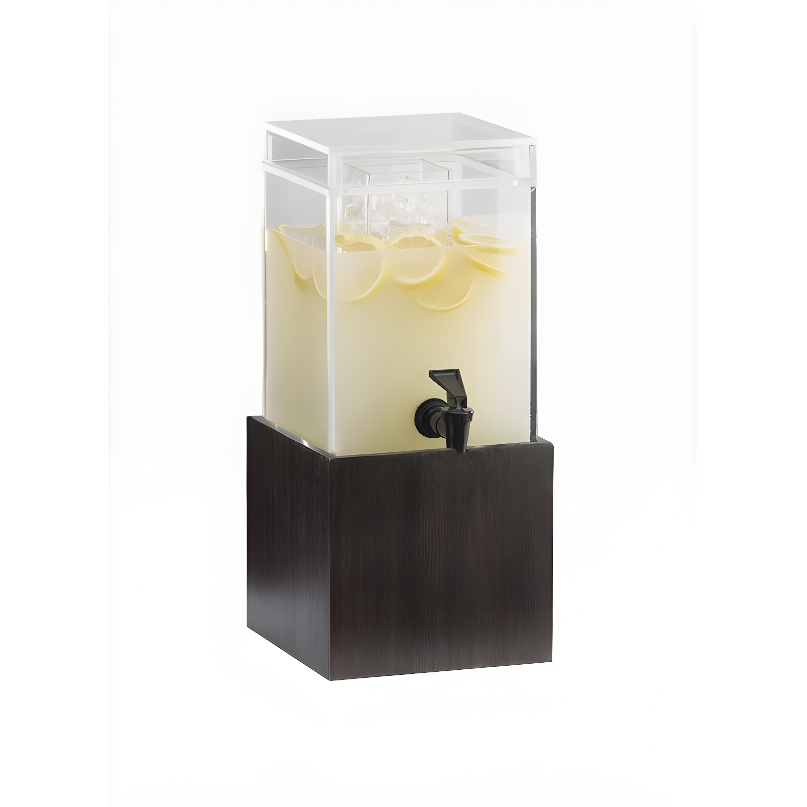 Midnight Black Acrylic 1.5 Gallon Beverage Dispenser with Ice Chamber