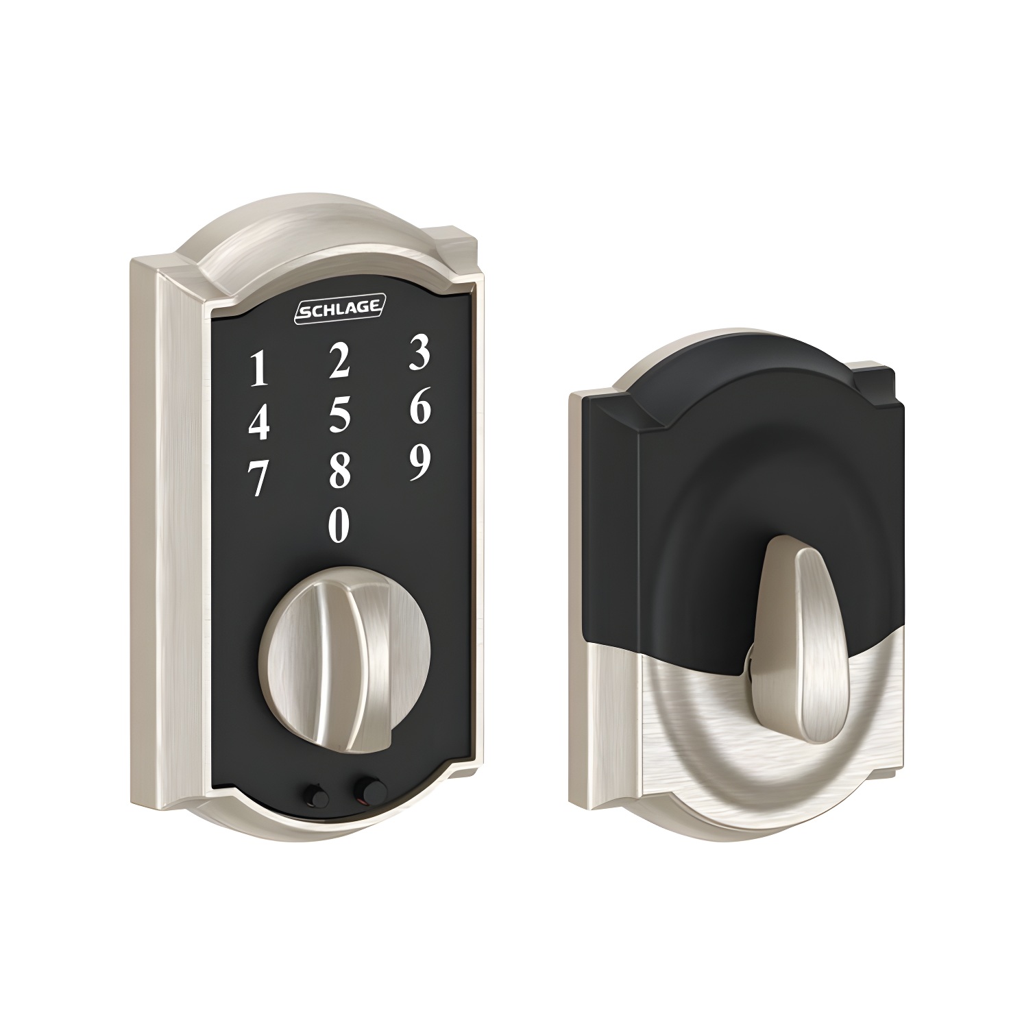 Satin Nickel Touchscreen Deadbolt for Universal Handing