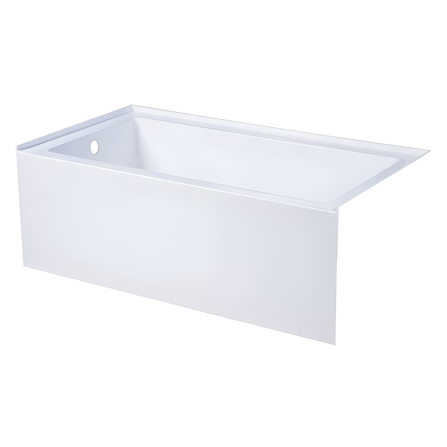 Aqua Eden 54-Inch White Acrylic Alcove Tub with Left Hand Drain