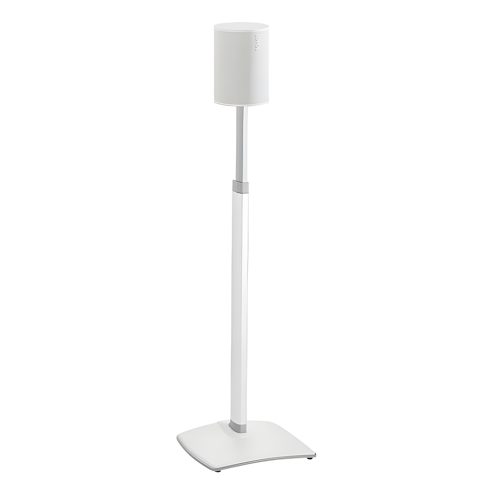 White Height-Adjustable Steel and Aluminum Speaker Stand