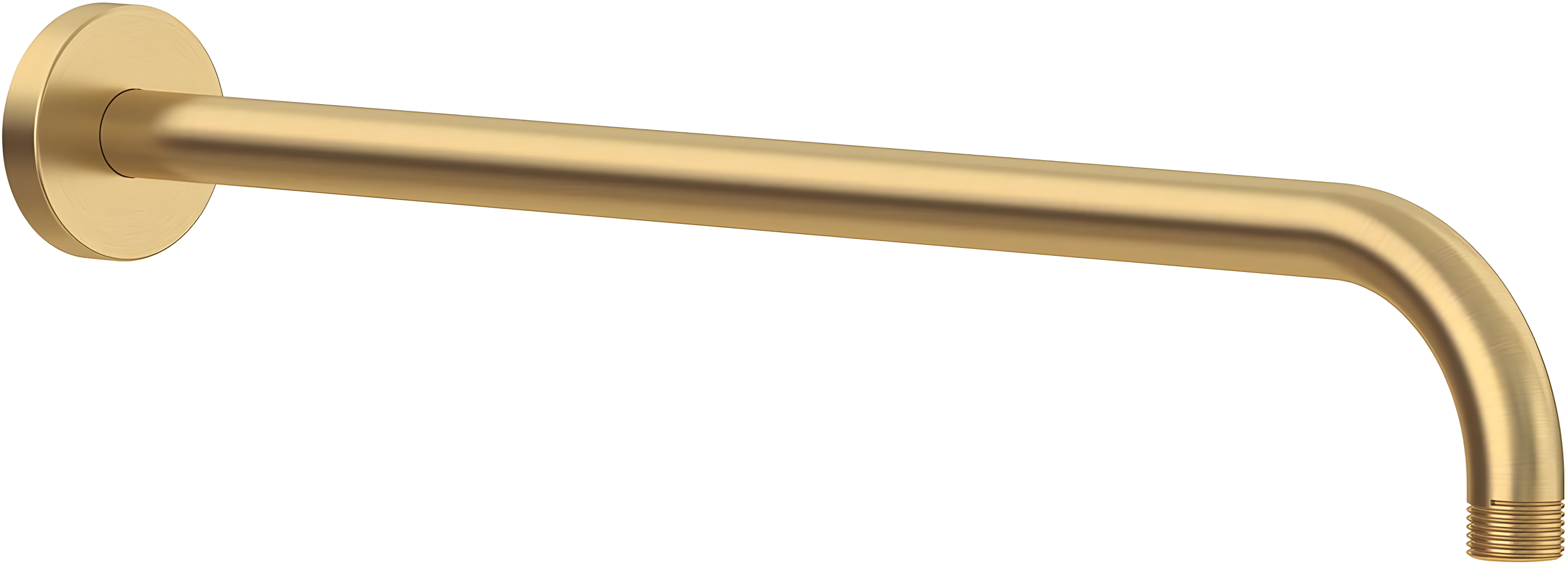 18-Inch Brushed Gold Wall-Mount Metal Shower Arm