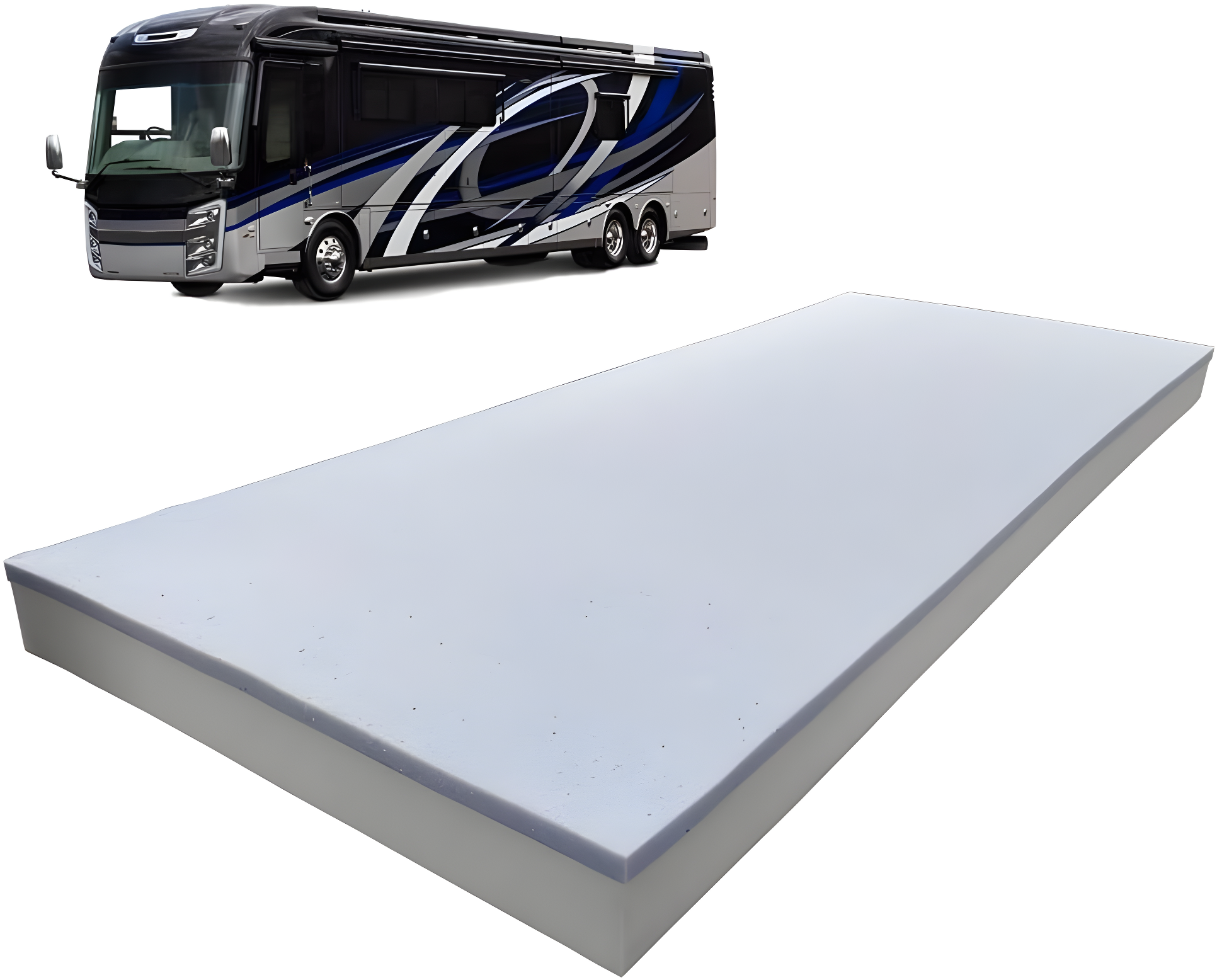 Medium Firm Gel Memory Foam RV Bunk Mattress, 5" x 36" x 72"