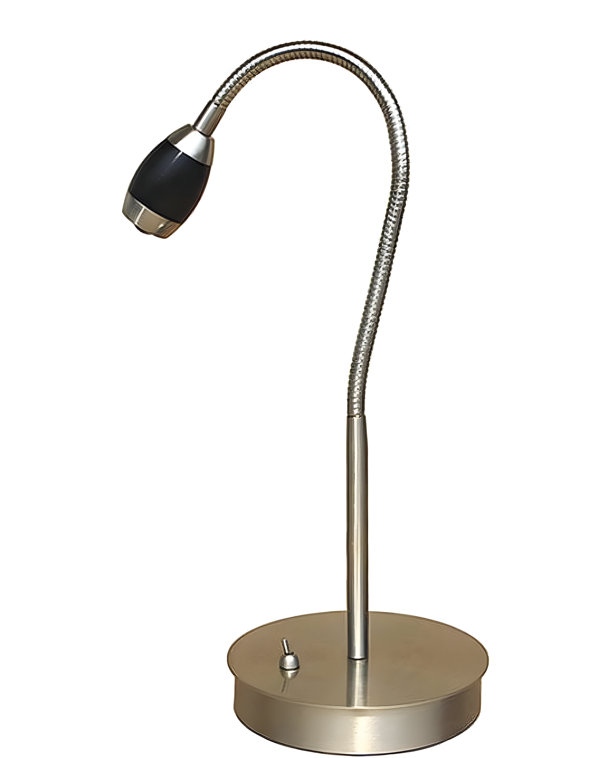 Adjustable Brushed Nickel and Black LED Desk Lamp