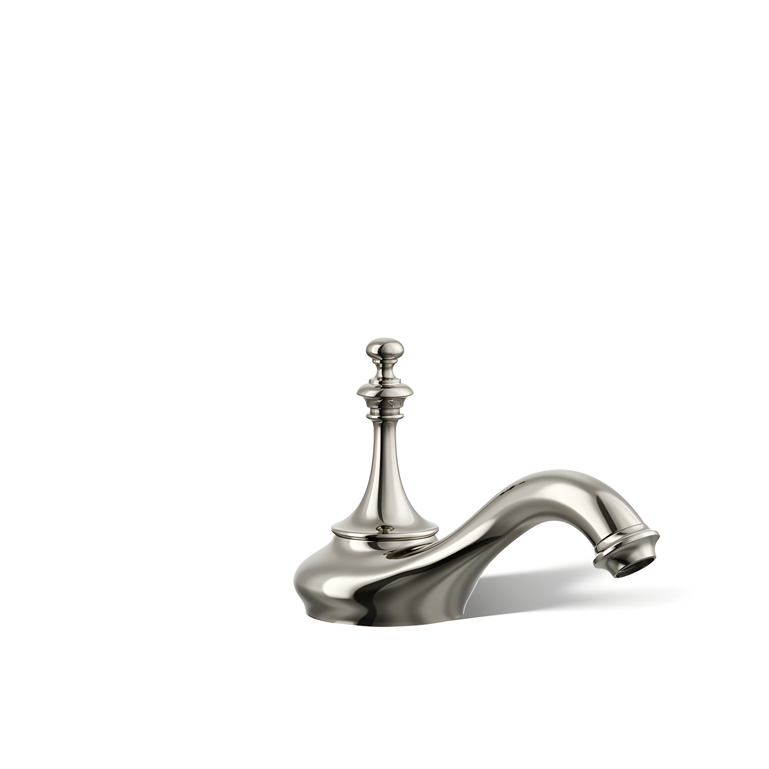 Vibrant Polished Nickel Brass Bathroom Sink Spout