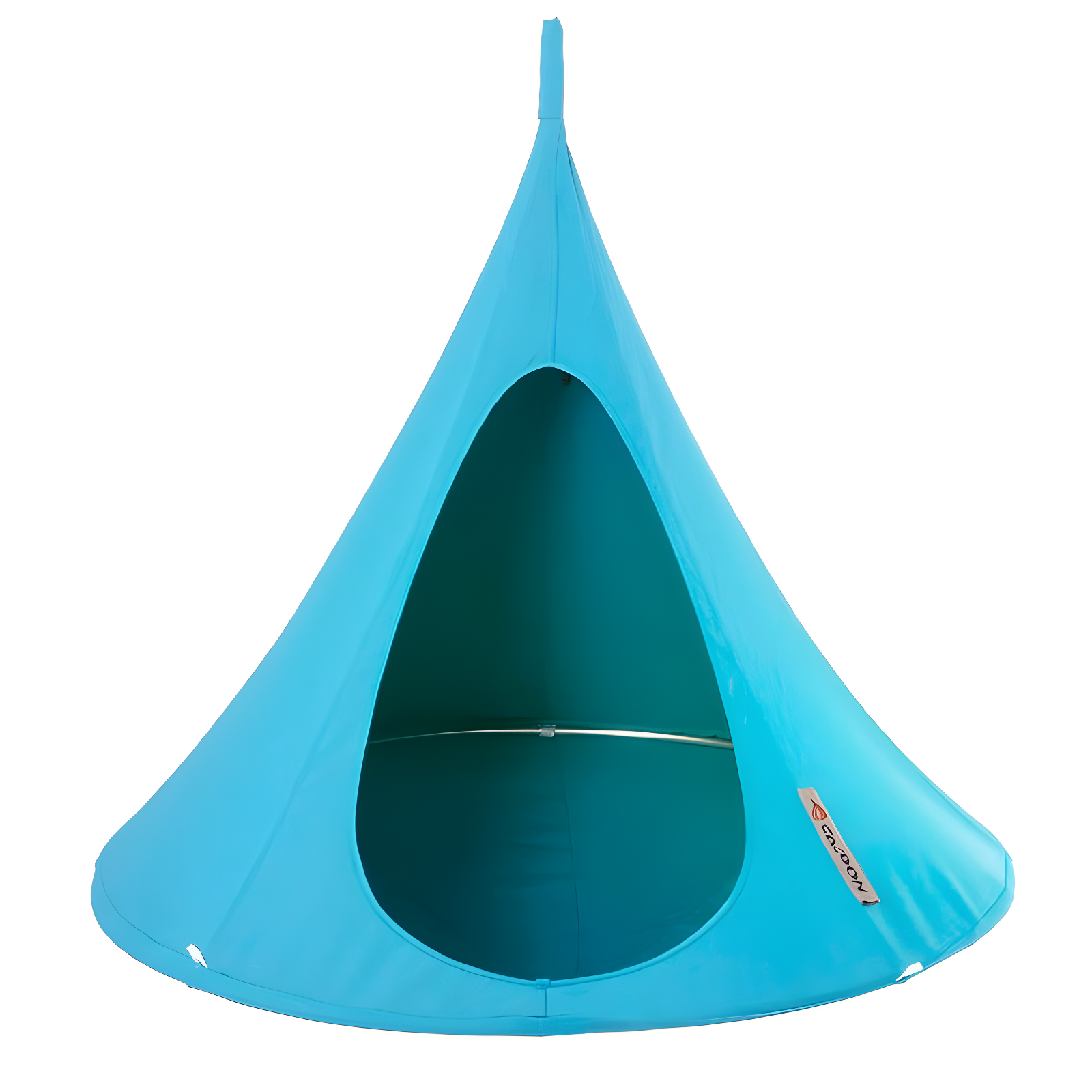 Light Blue Polyester Hanging Cacoon Chair with Nylon System