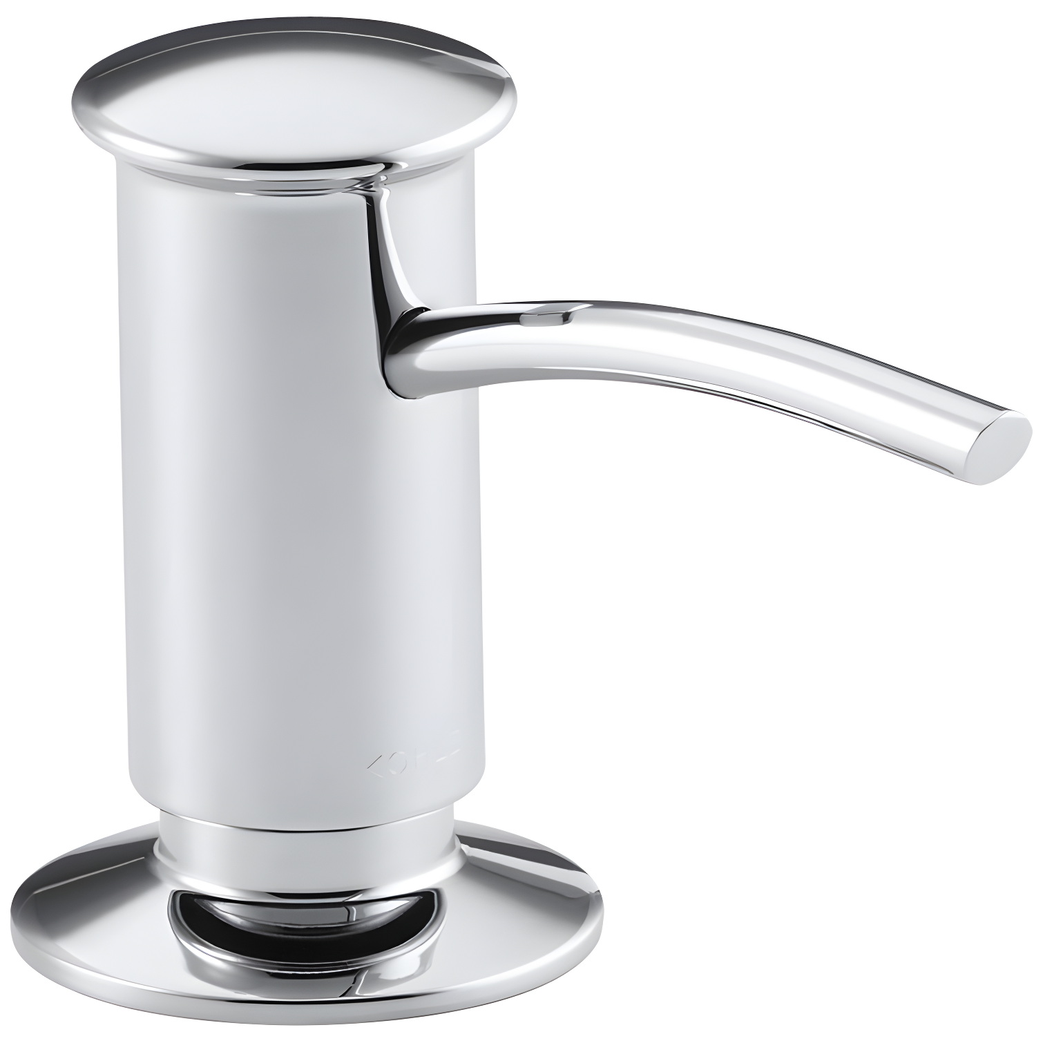 Polished Chrome Contemporary Refillable Soap and Lotion Dispenser