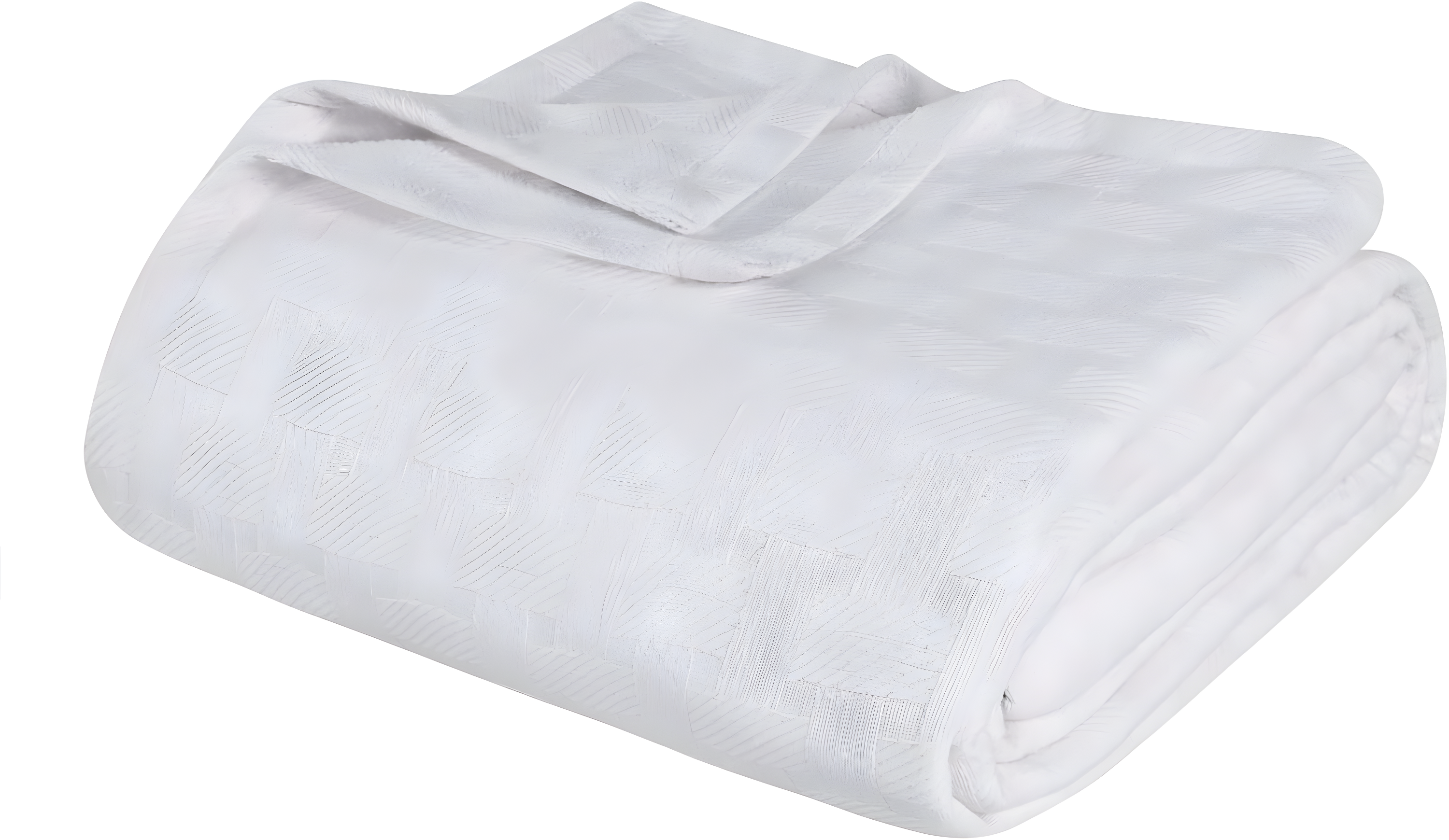 King White Cotton Reversible Electric Throw Blanket