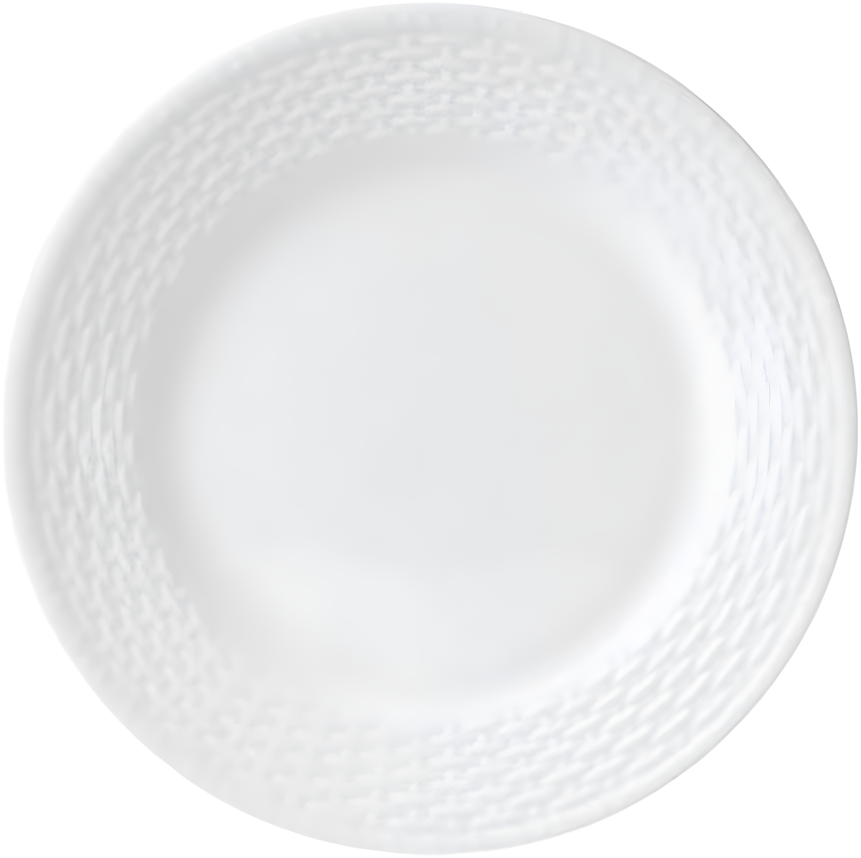 White Porcelain Textured Round Salad Plate Set