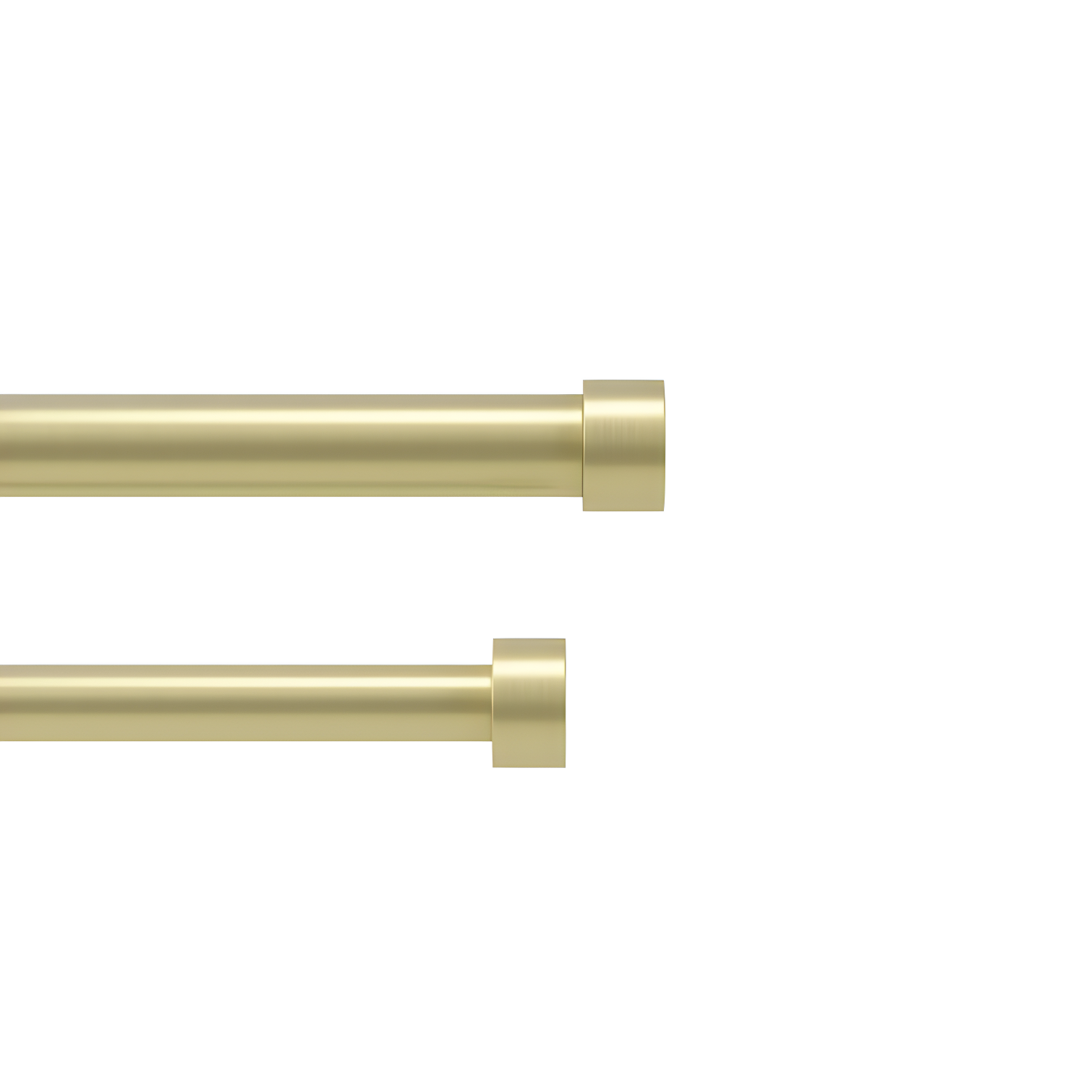 Brass Adjustable Double Curtain Rod Set 66-120"