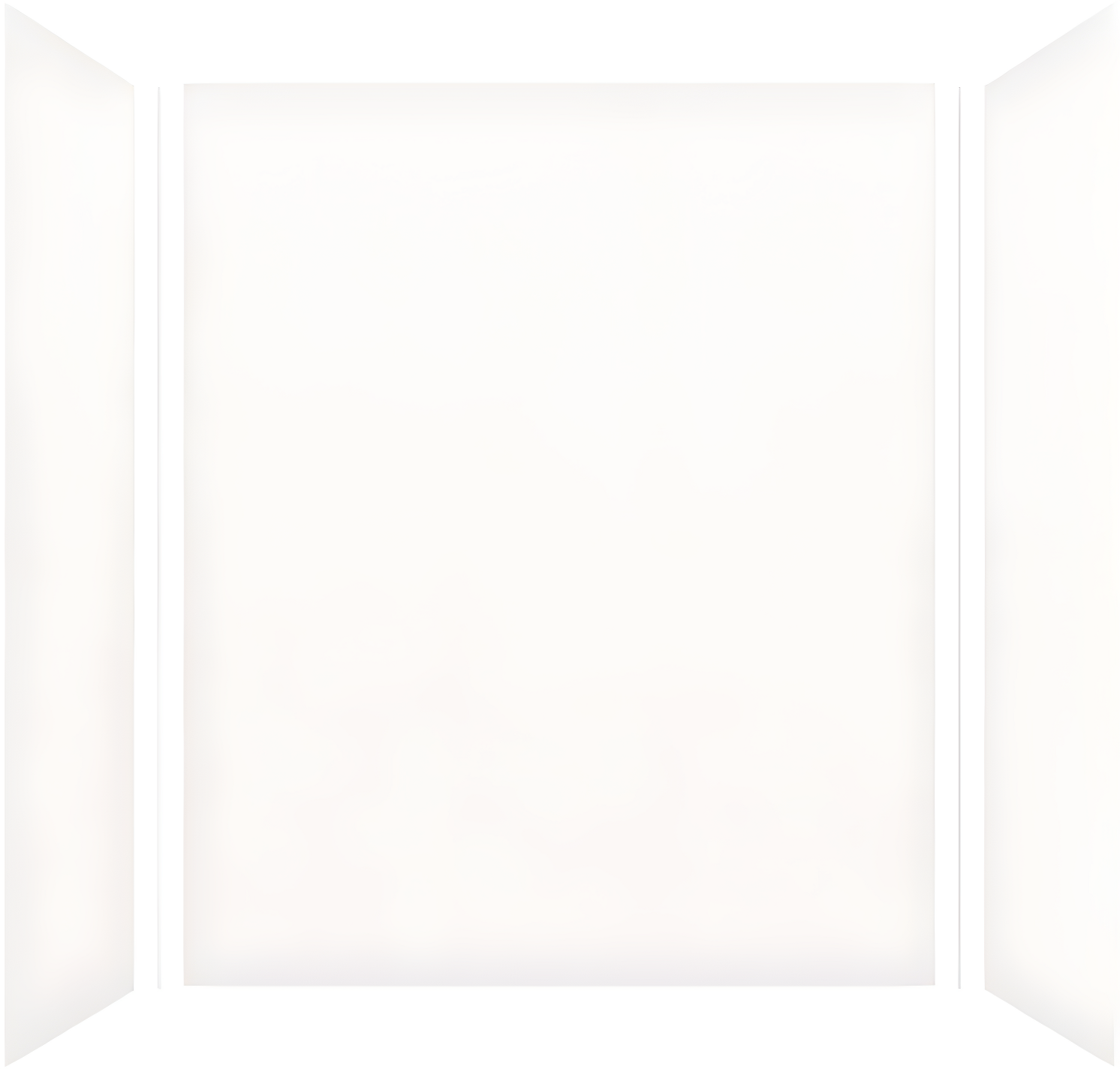 White Composite 3-Panel Shower Wall Kit, 60" x 72"