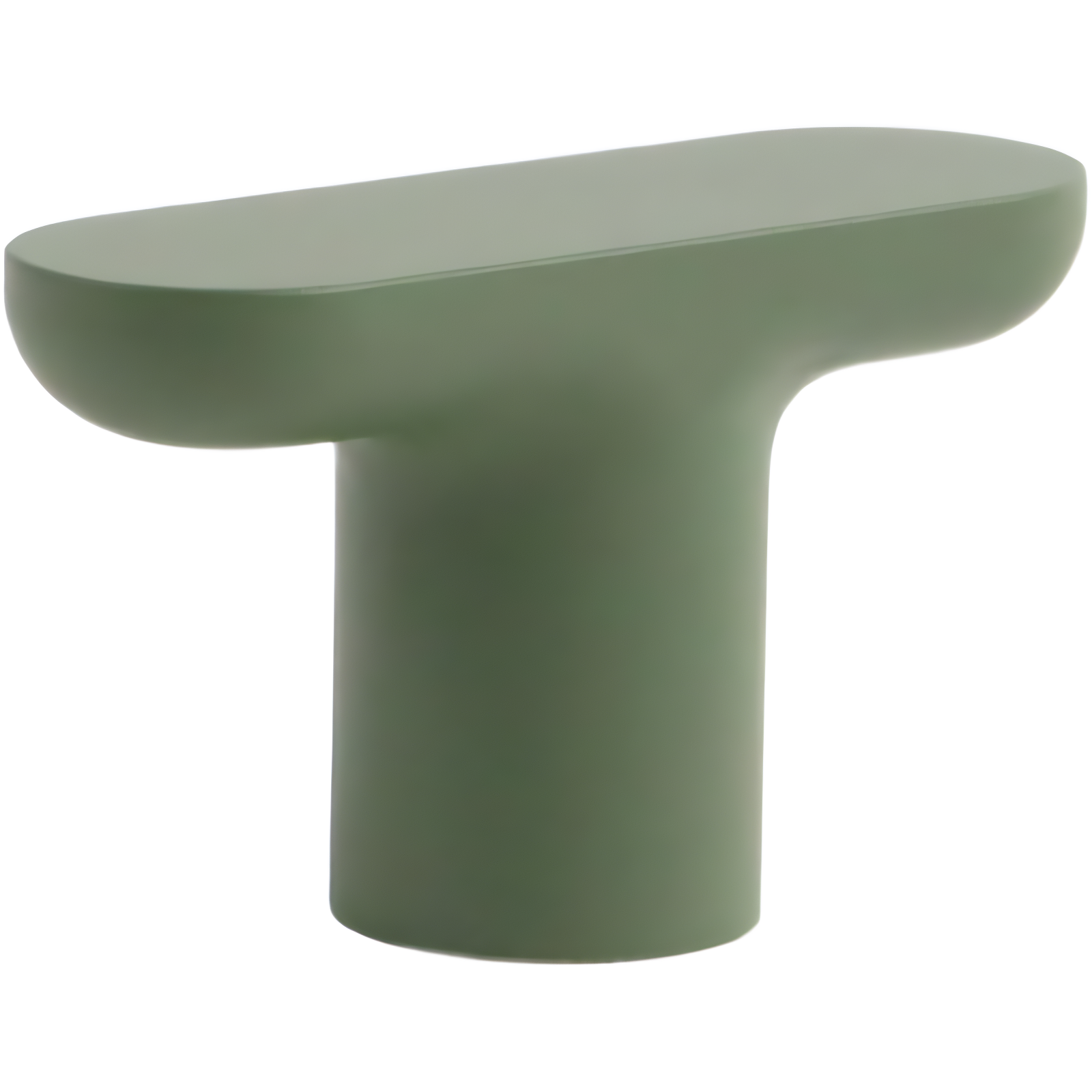 Olive Matte Aluminum Oval Cabinet Knob