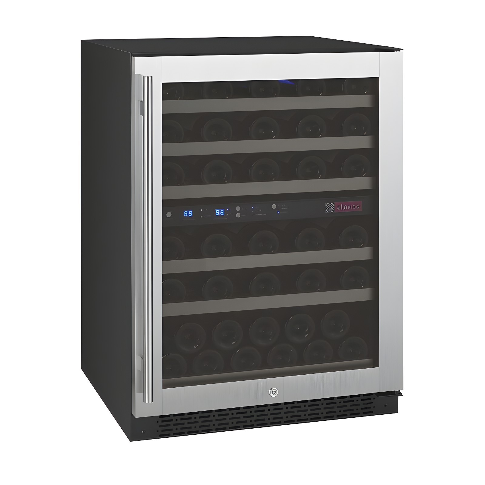 Allavino Stainless Steel Dual Zone 56 Bottle Wine Refrigerator