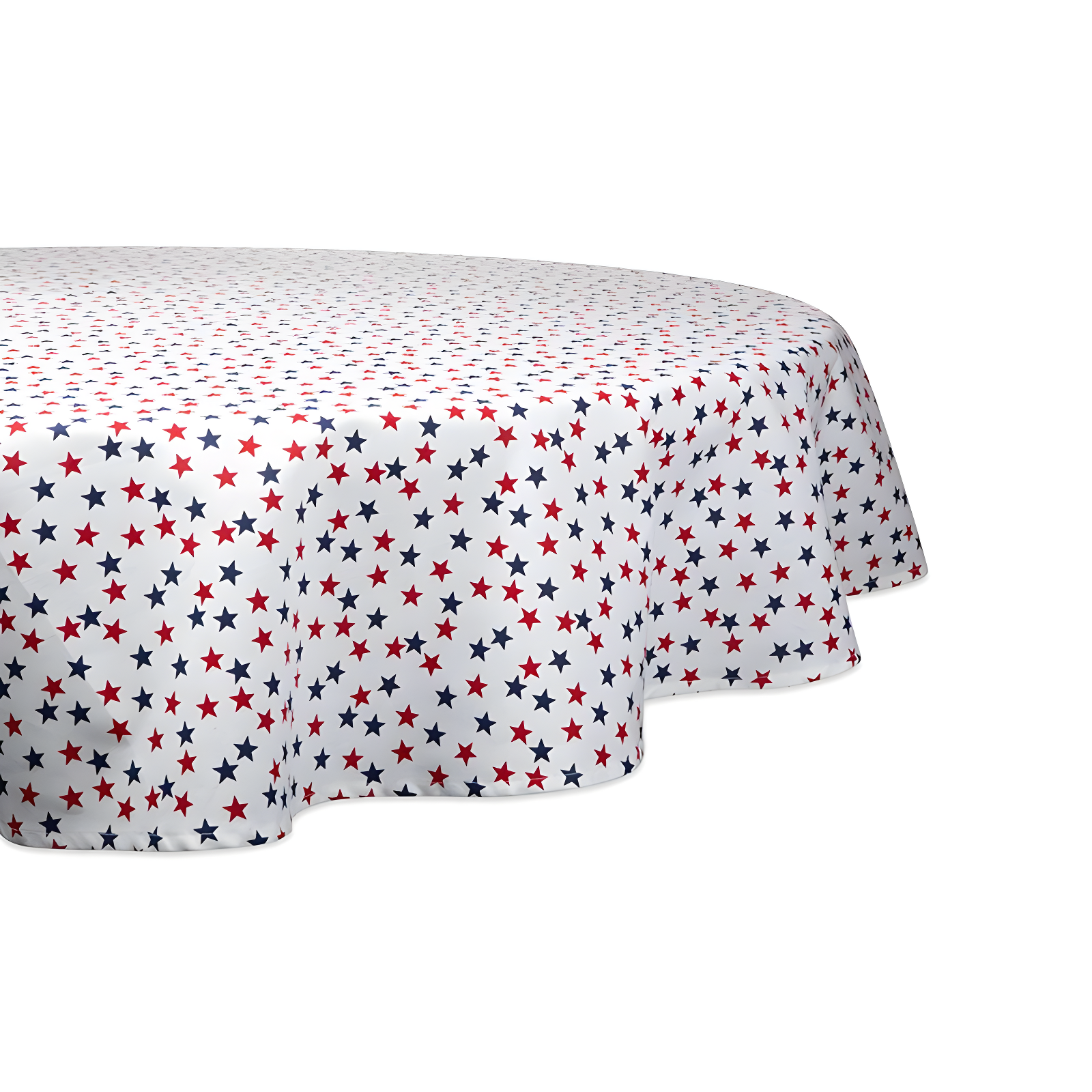 70" Round Multicolor Cotton Star Print Tablecloth