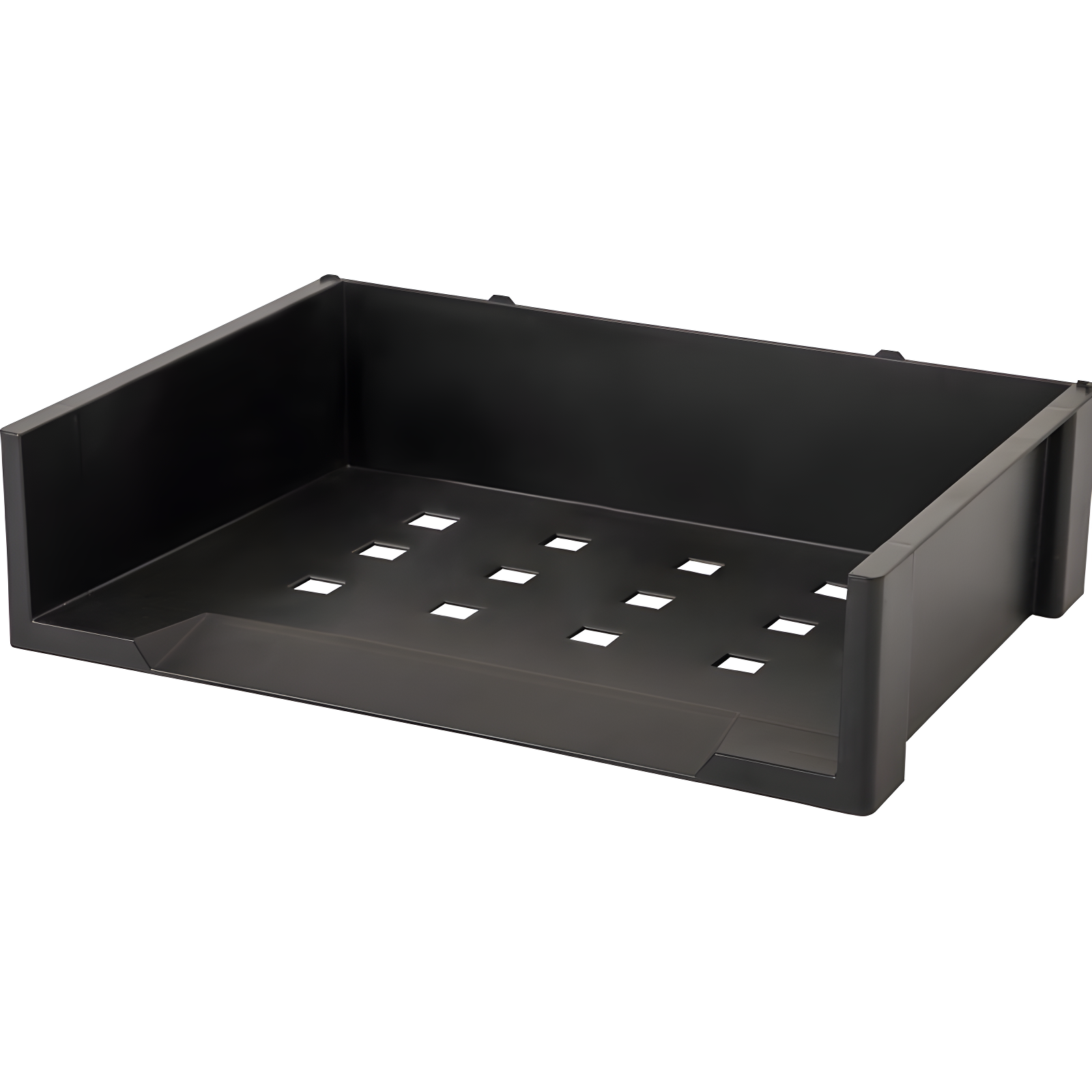 Black Stackable Plastic Letter Tray Organizer