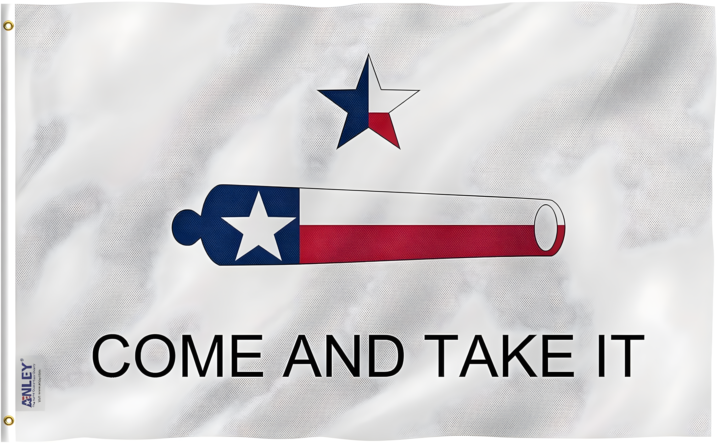 Patriotic Texas Come and Take It Polyester Flag with Brass Grommets