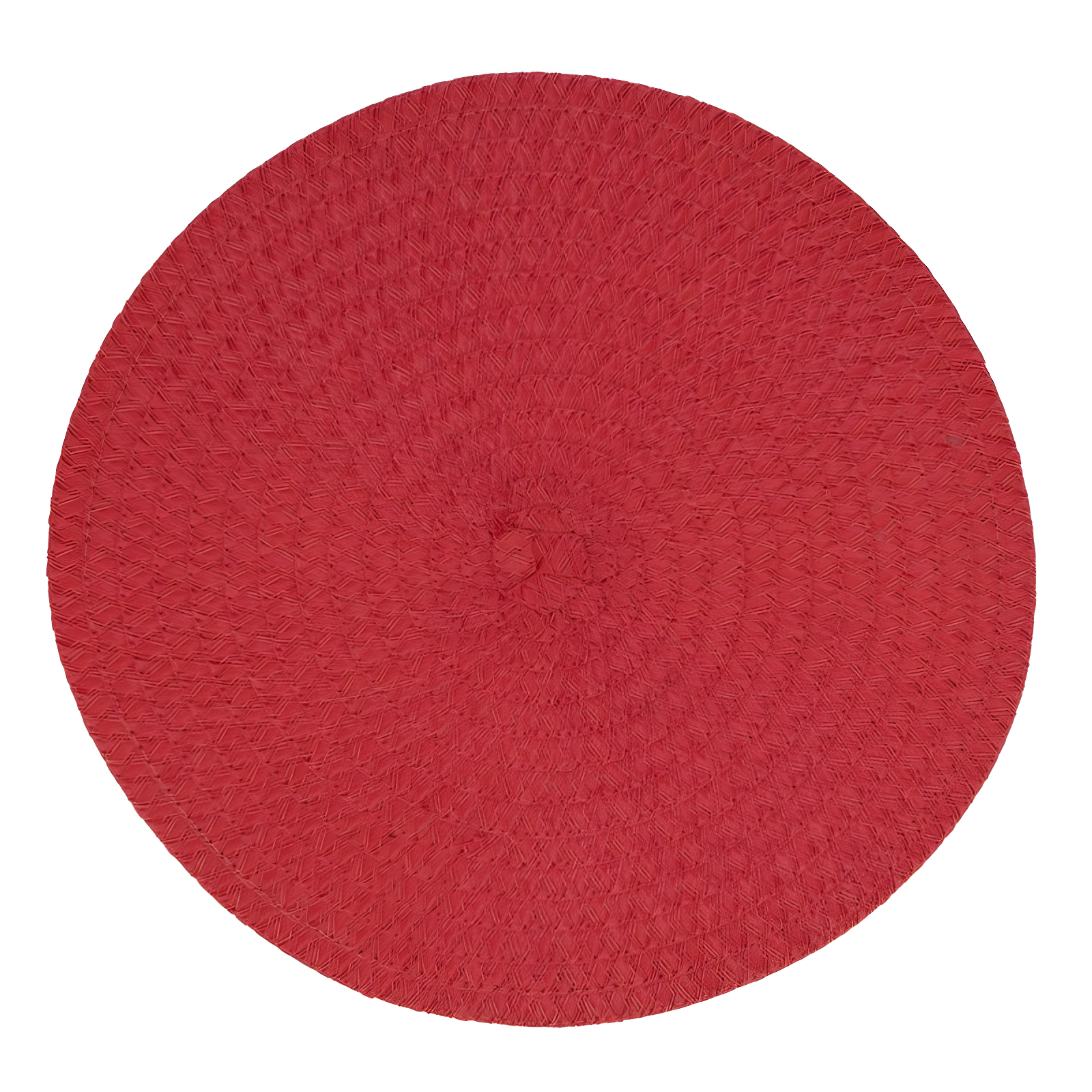 Red Woven Round Textured Placemats Set of 4