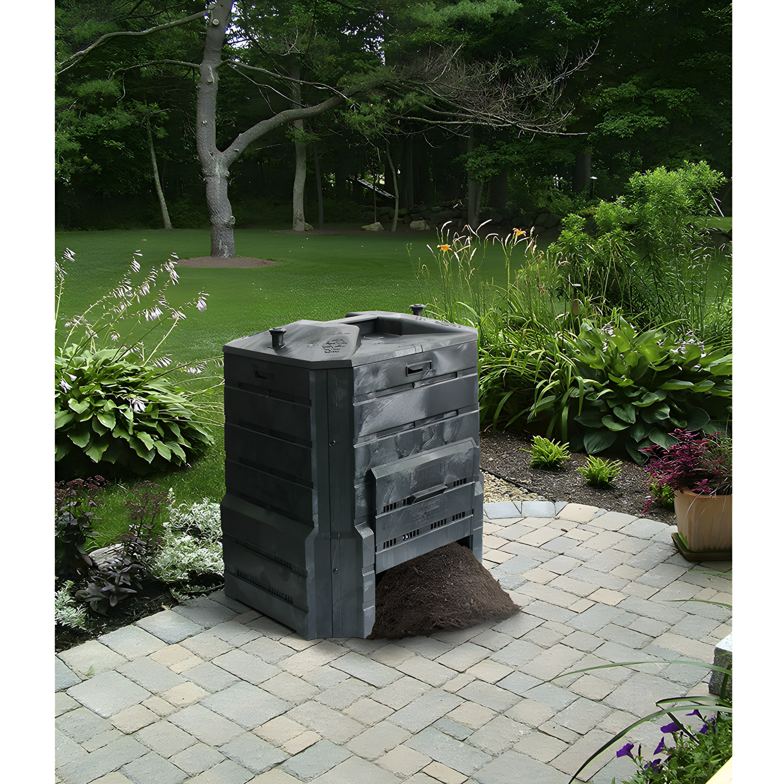 94 Gallon Black Recycled Plastic Outdoor Composter