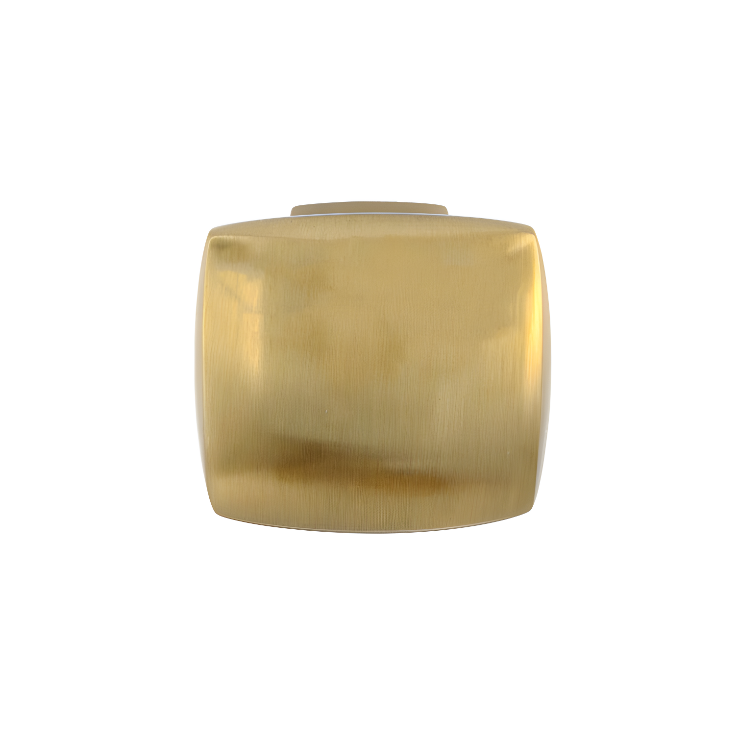 Satin Brass Square Cabinet Knob with Mounting Hardware