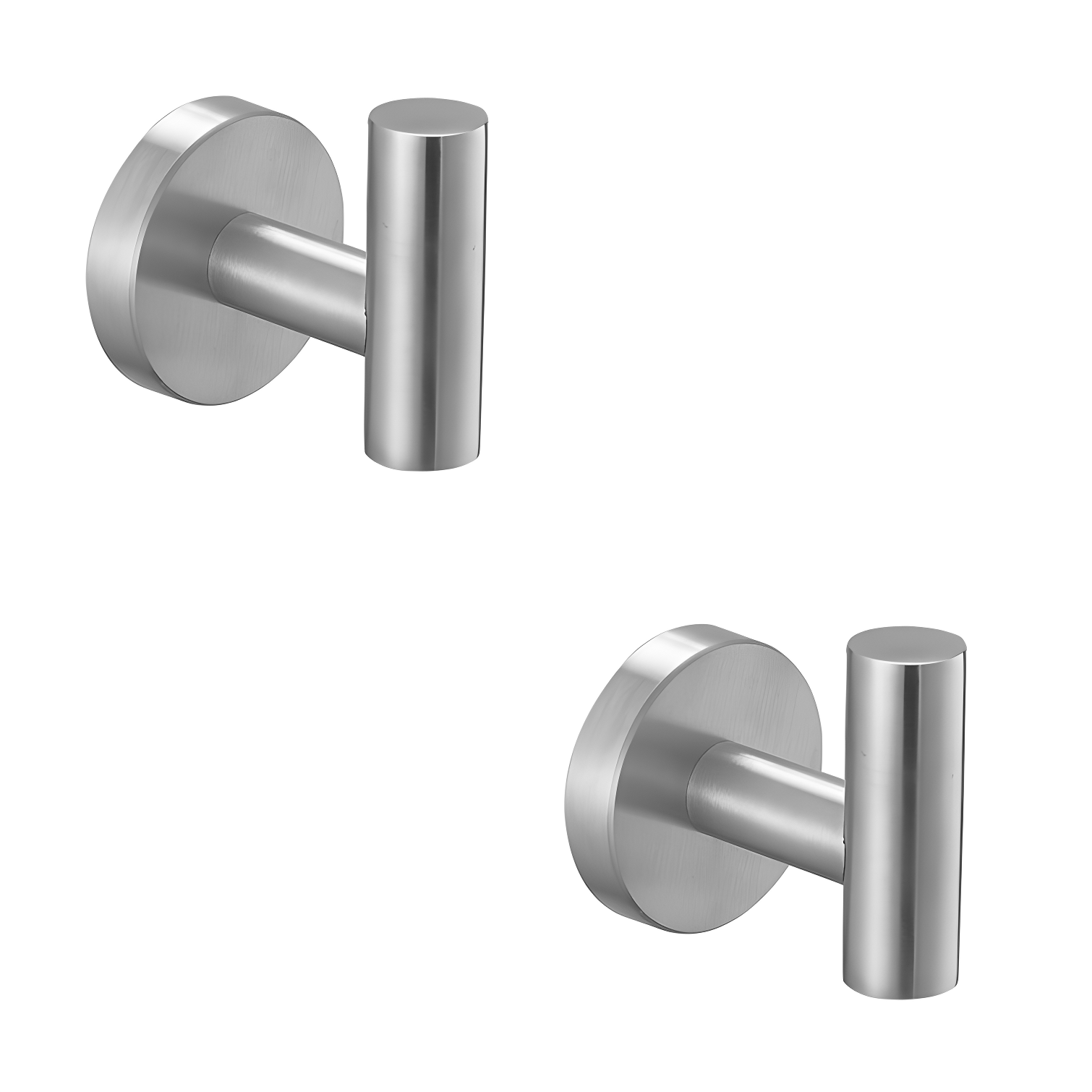 Brushed Nickel Wall Mounted Double Towel Hooks