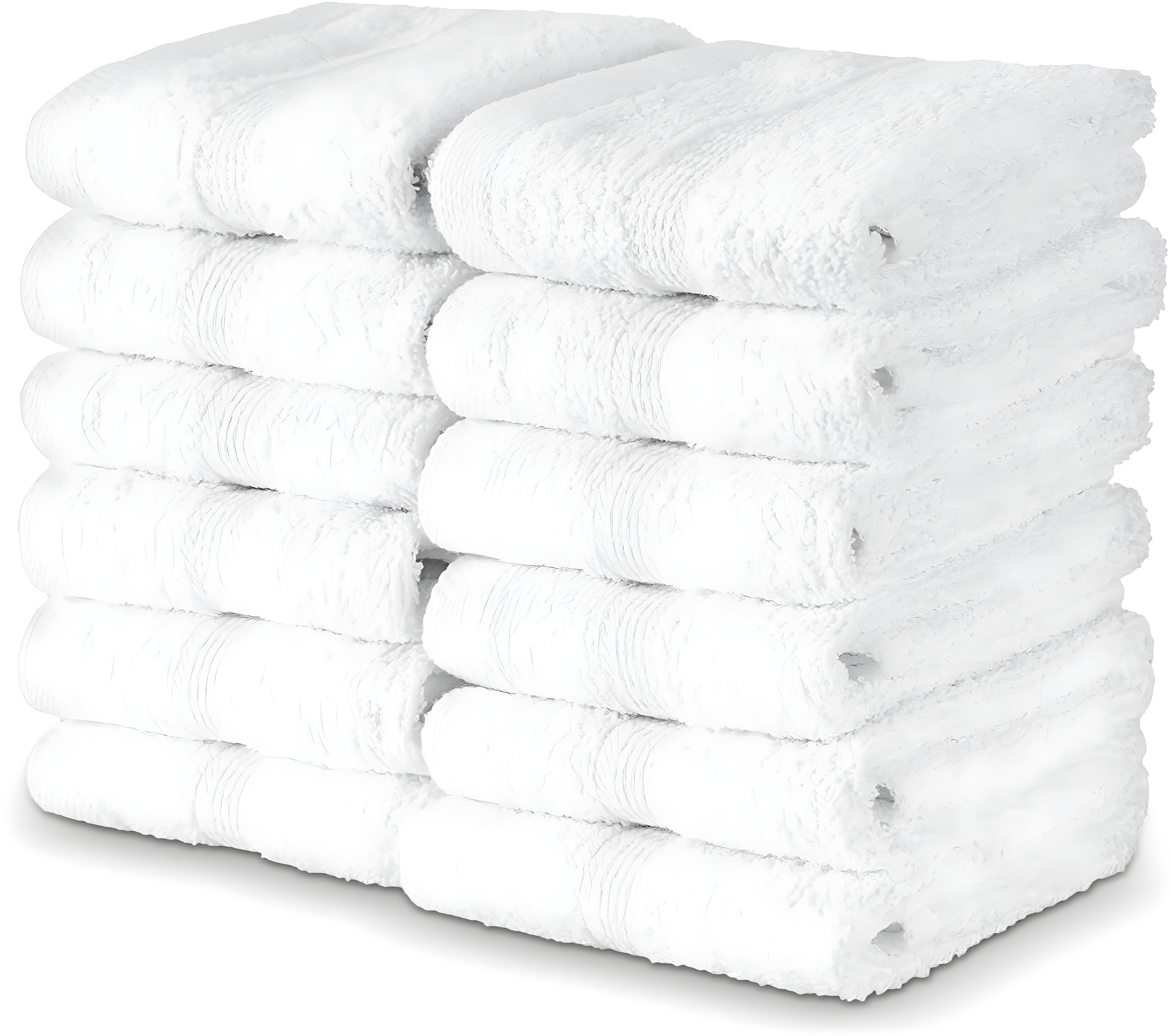 Premium White Cotton 13x13 Washcloths Pack of 12