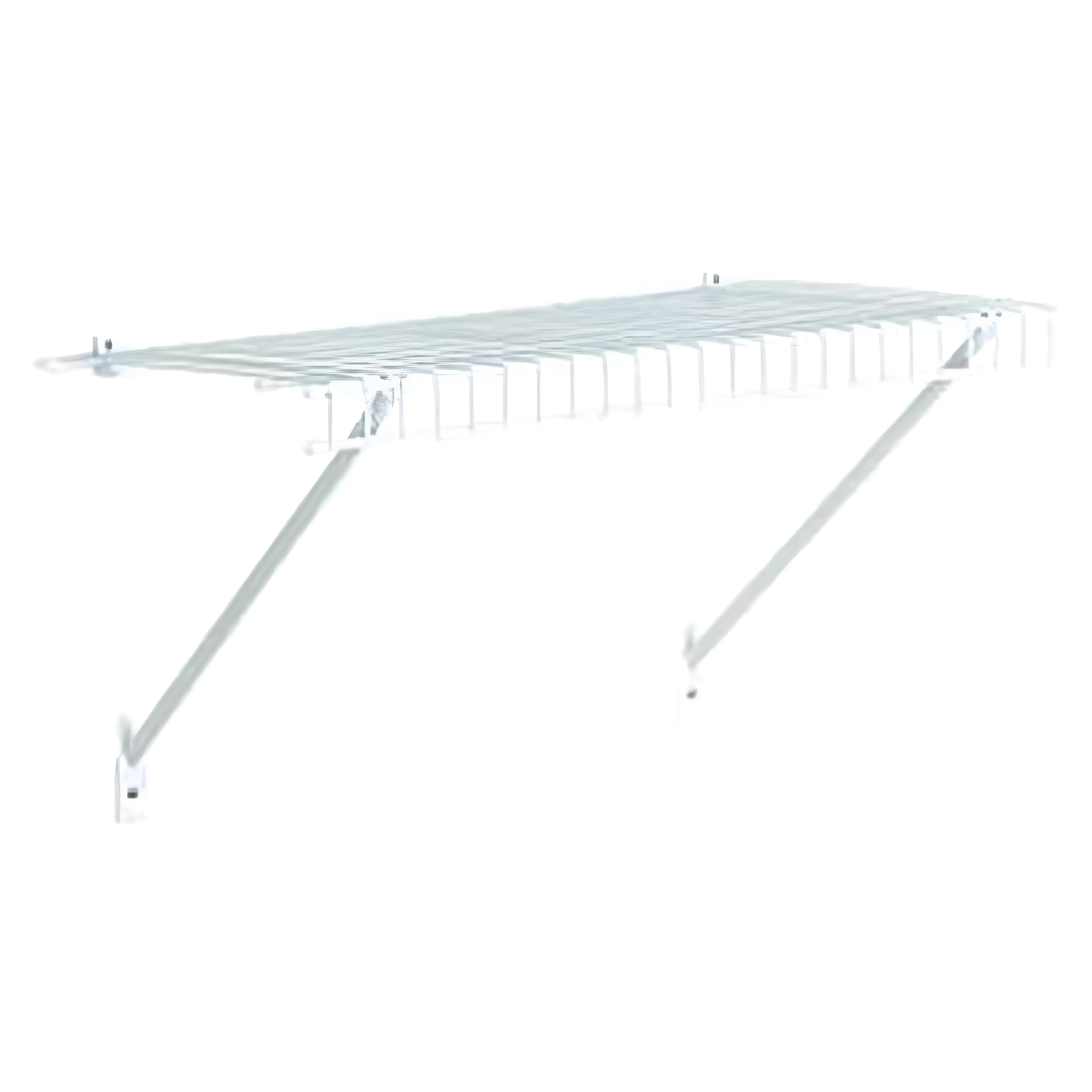 White 36" Metal Wire Shelf Kit with Hardware