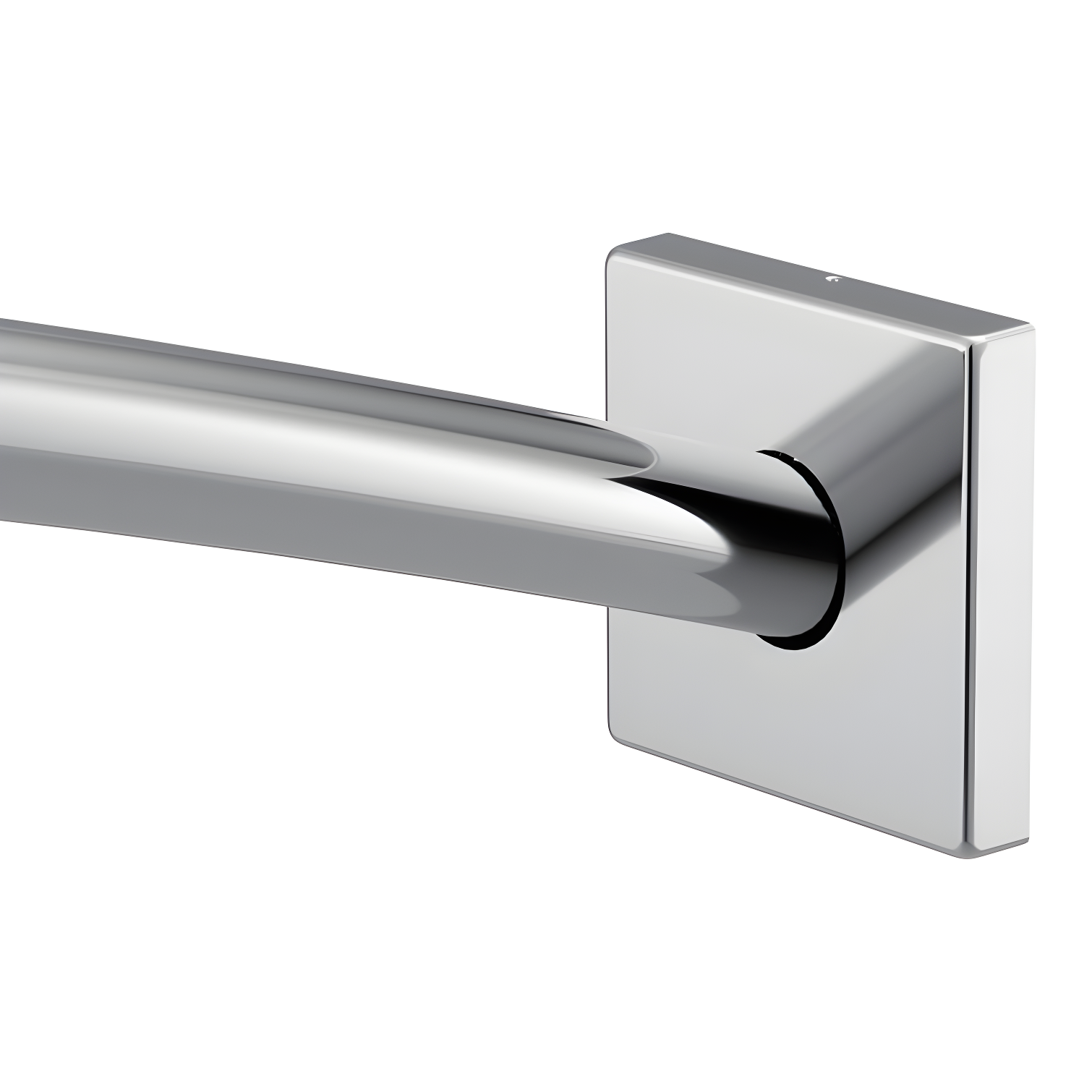 Adjustable Chrome Curved Wall Mounted Shower Rod