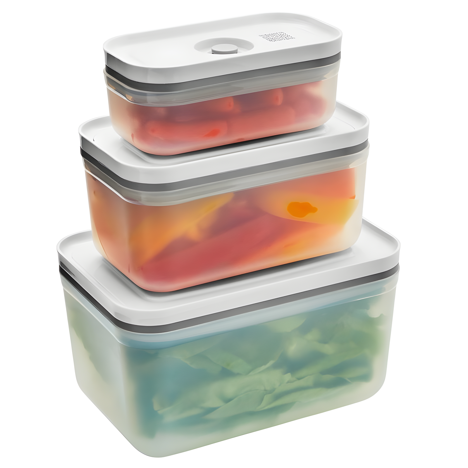 Green BPA-Free Plastic Divided Storage Lunch Box Set