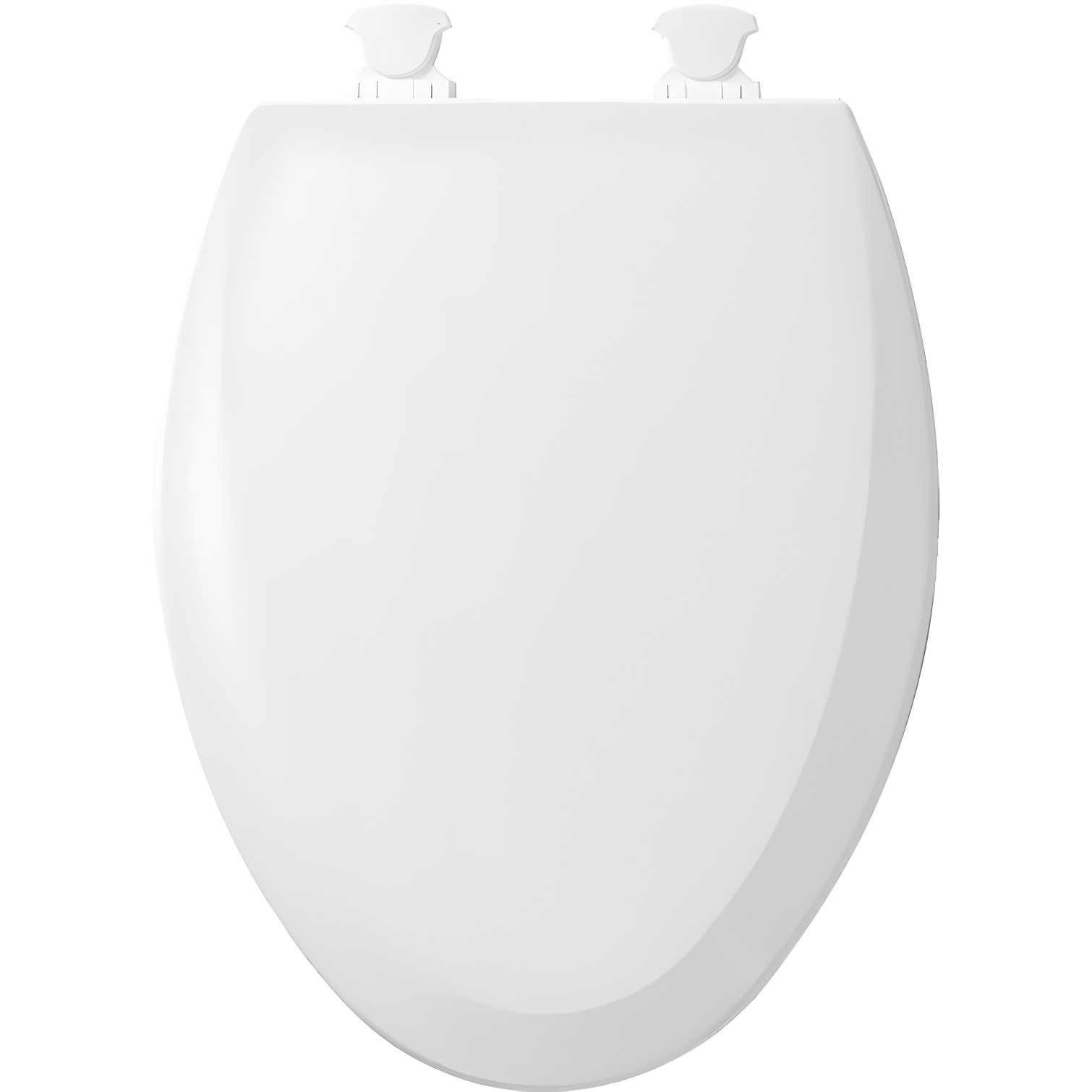 Cotton White Elongated Molded Wood Toilet Seat