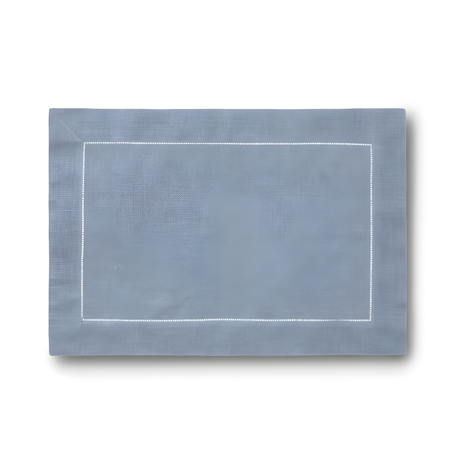 Sky Blue Linen Hand-Hemstitched 20" Placemat Set