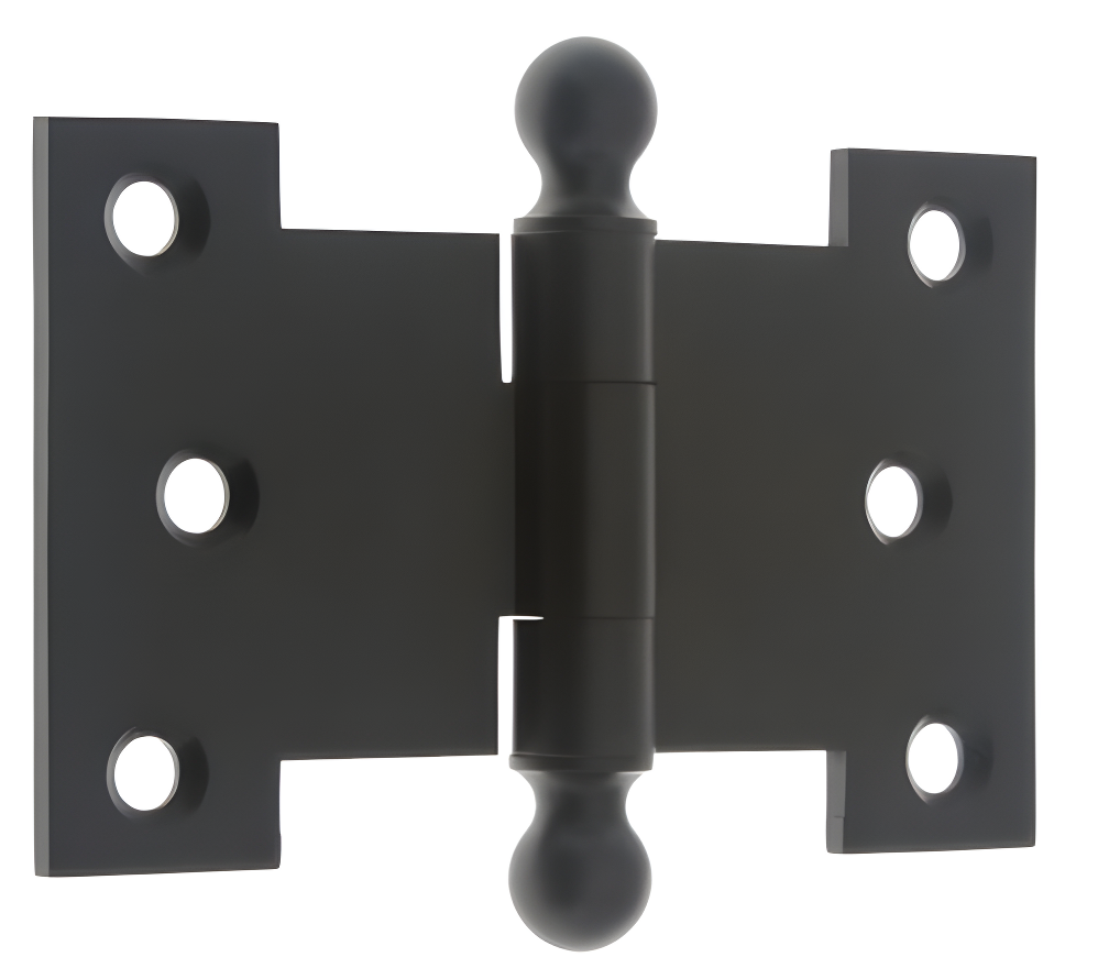 Oil-Rubbed Bronze 2.5" x 4" Solid Brass Parliament Hinges with Ball Finials