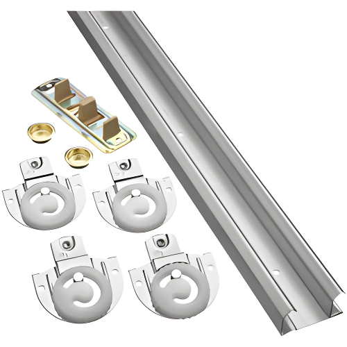 Galvanized Steel 72" By-Pass Door Hardware Set