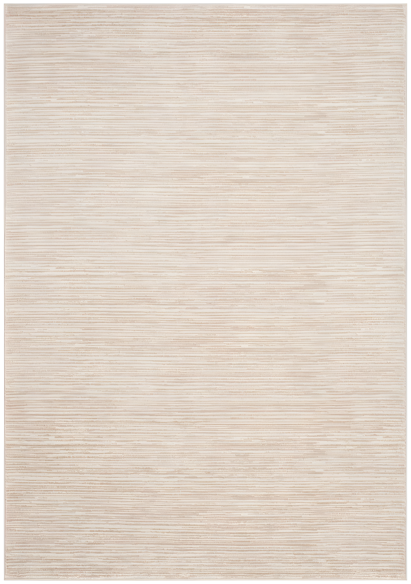 Cream 9' x 12' Solid Synthetic Easy Care Area Rug