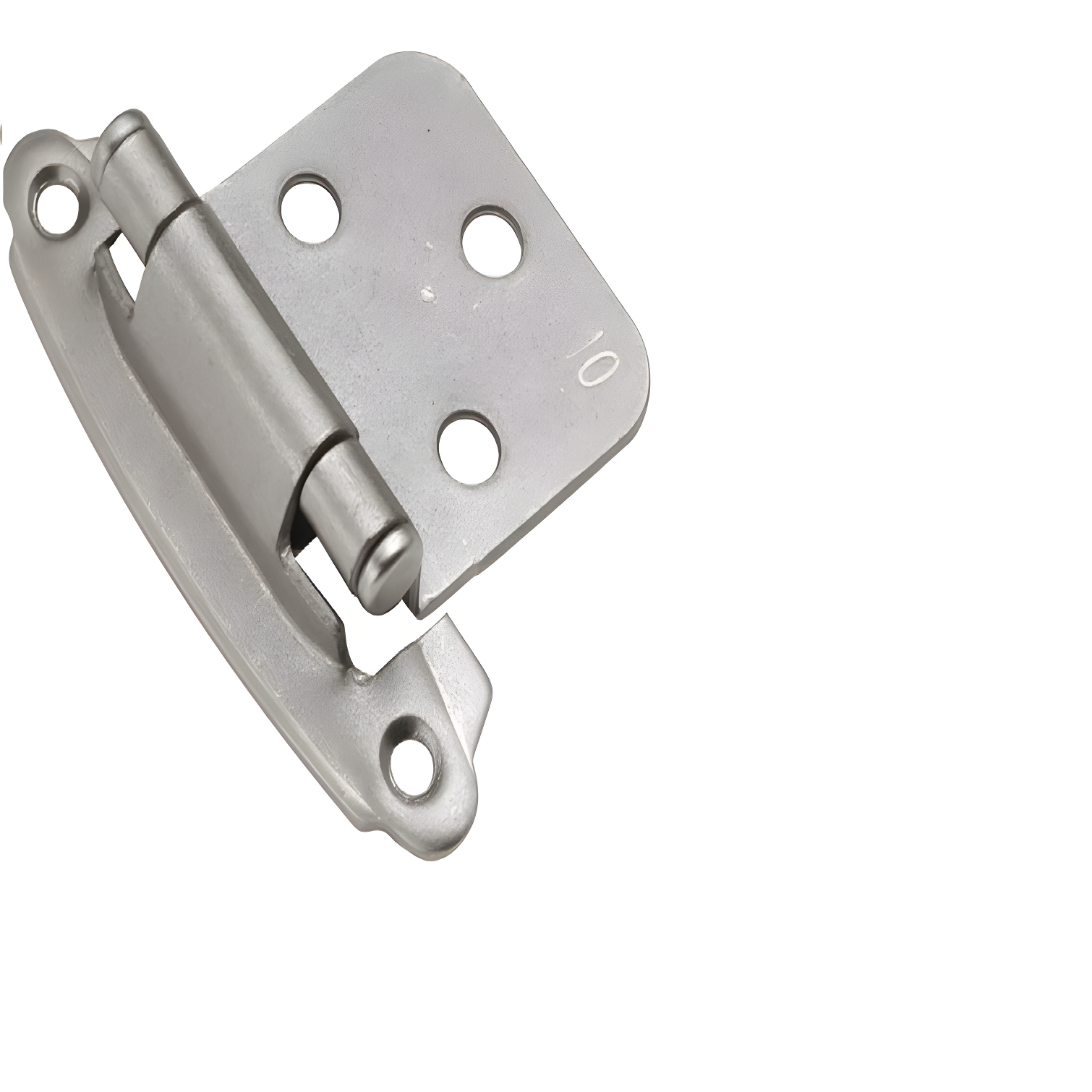 Satin Nickel Self-Closing Flush Cabinet Hinges