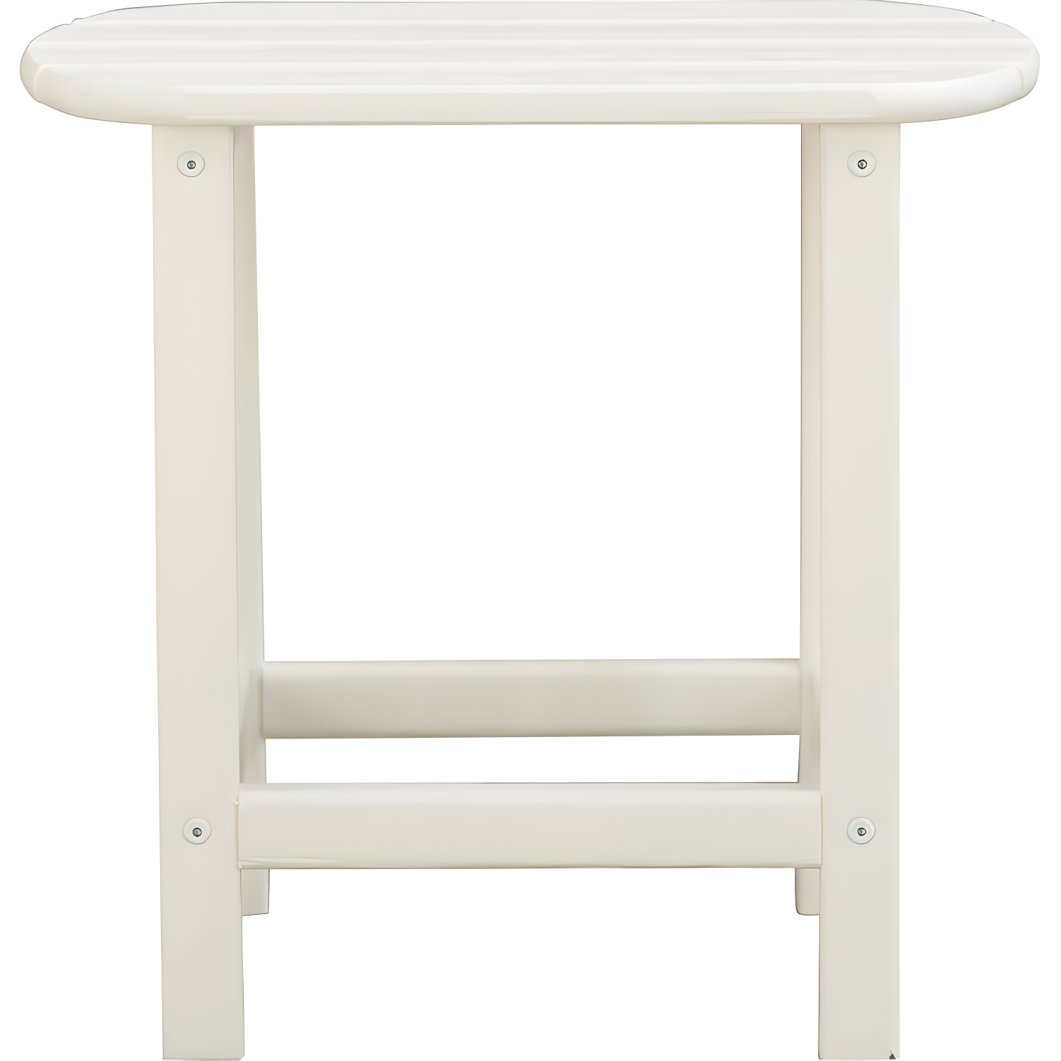 White Recycled Plastic 18" Outdoor Side Table