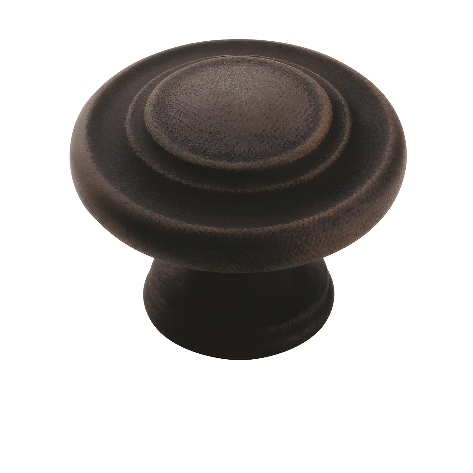 Antique Rust Round Cabinet Knob with Mounting Hardware