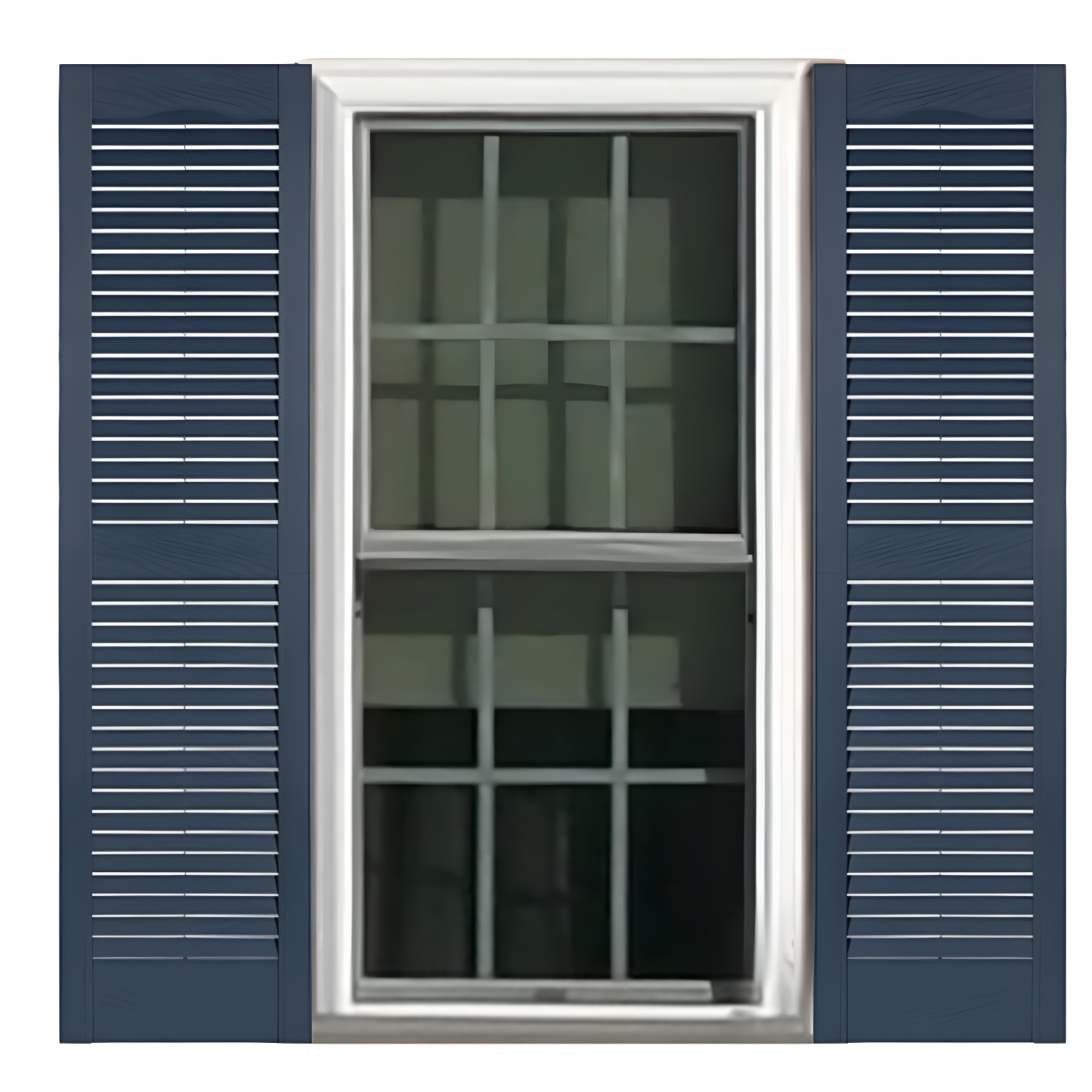 Bedford Blue 51'' Polypropylene Louvered Shutters Set