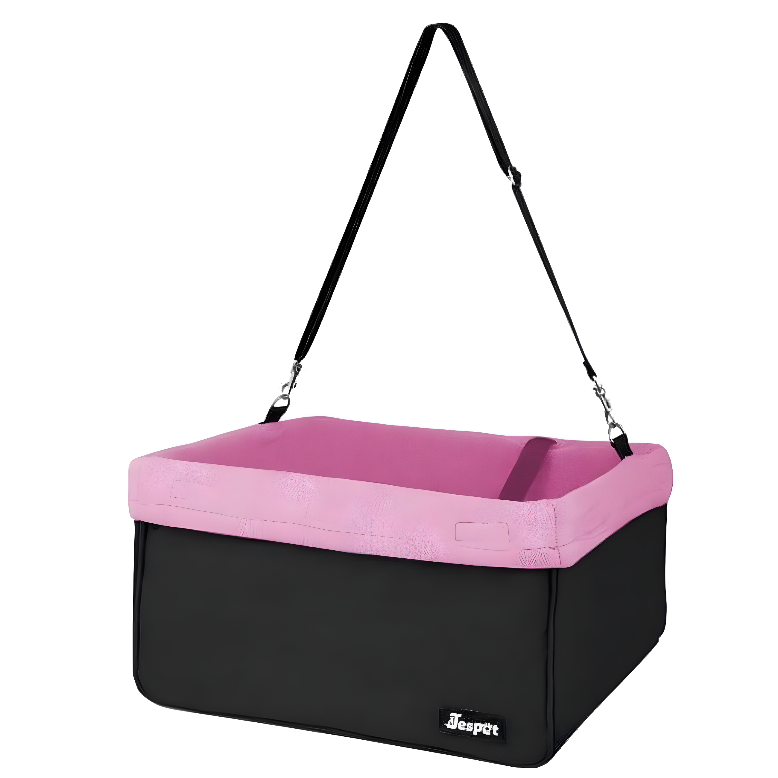 Pink and Black Dog Booster Car Seat for Small Pets