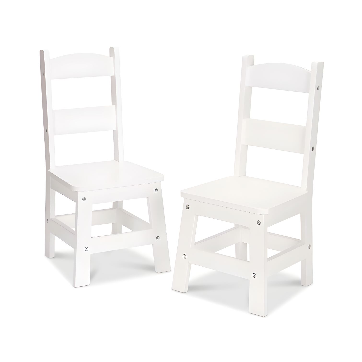 White Wooden Kids Playroom Chair Set