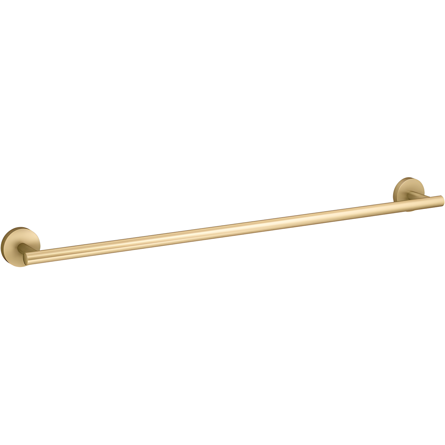 Elate 24" Vibrant Brushed Moderne Brass Wall Mounted Towel Bar