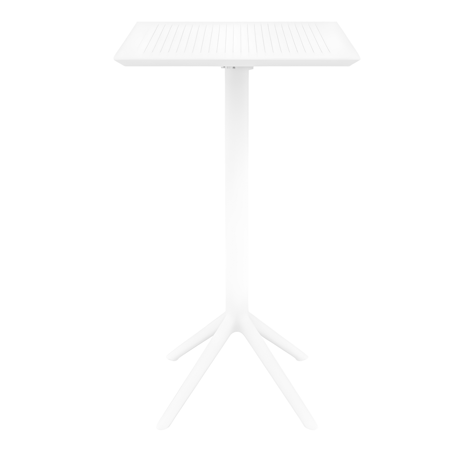 Farrah White Plastic Acrylic Square Folding Bar Table