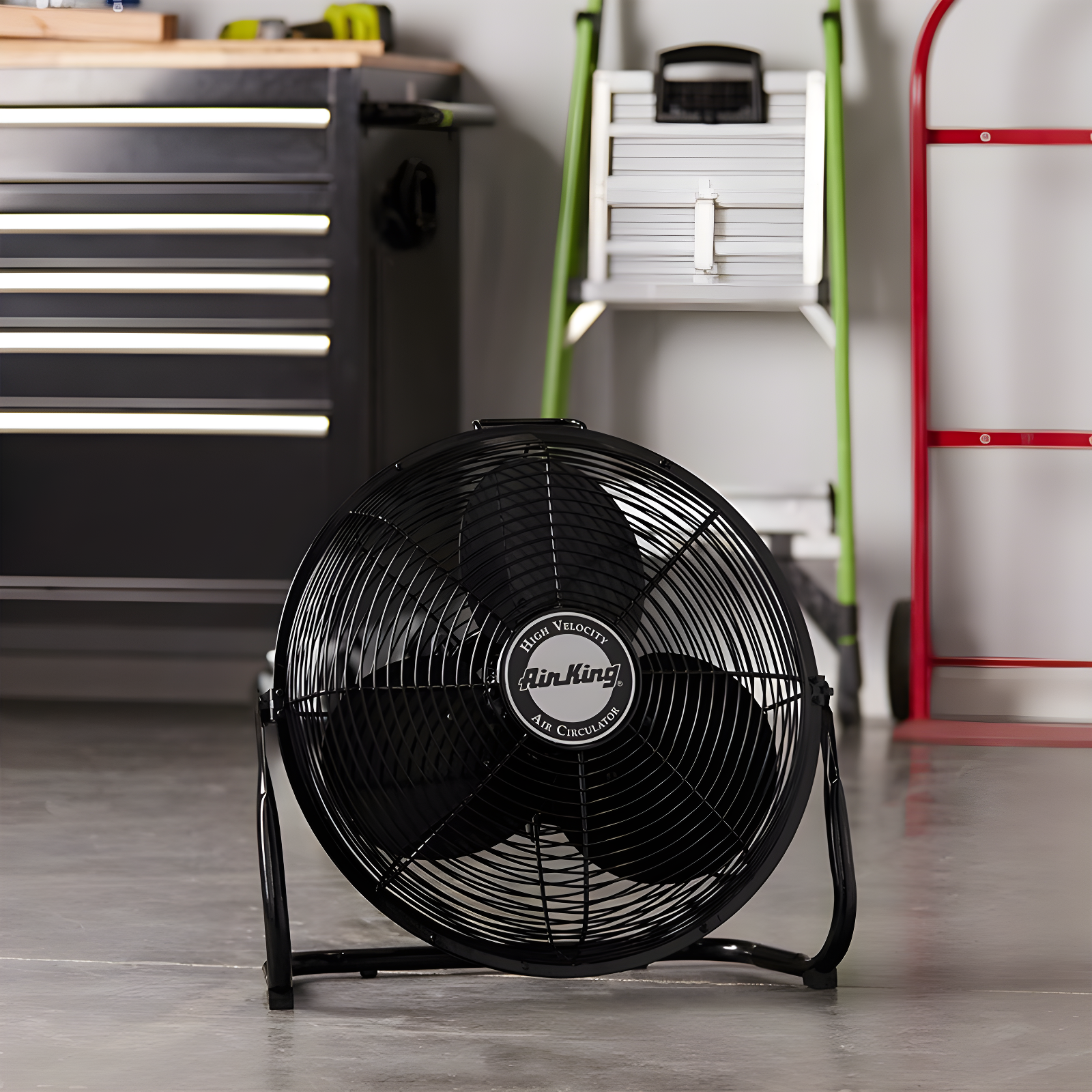 Air King 18-Inch Black Industrial High Velocity Floor Fan