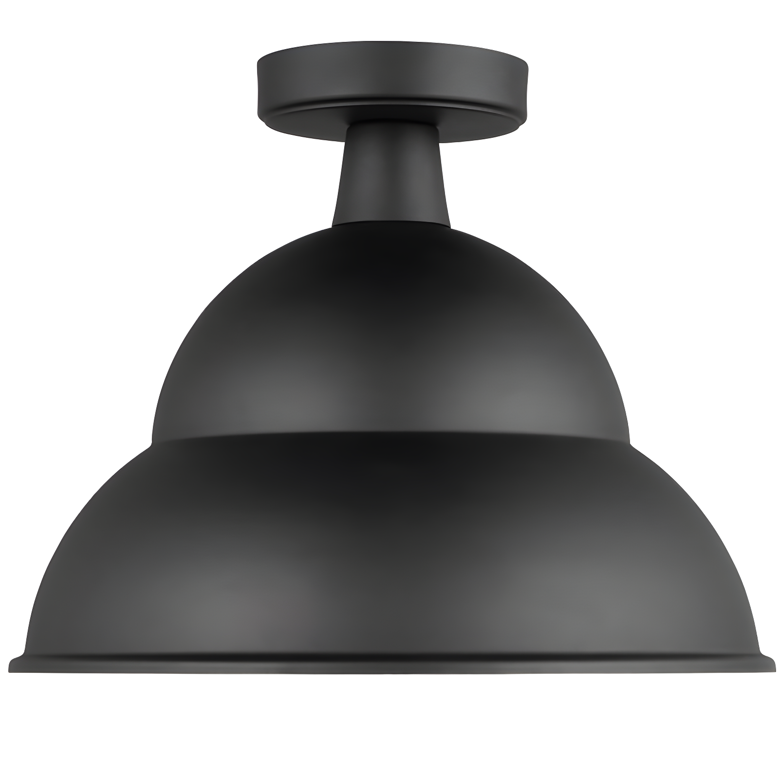 Black Aluminum Farmhouse Outdoor Flush Mount Light