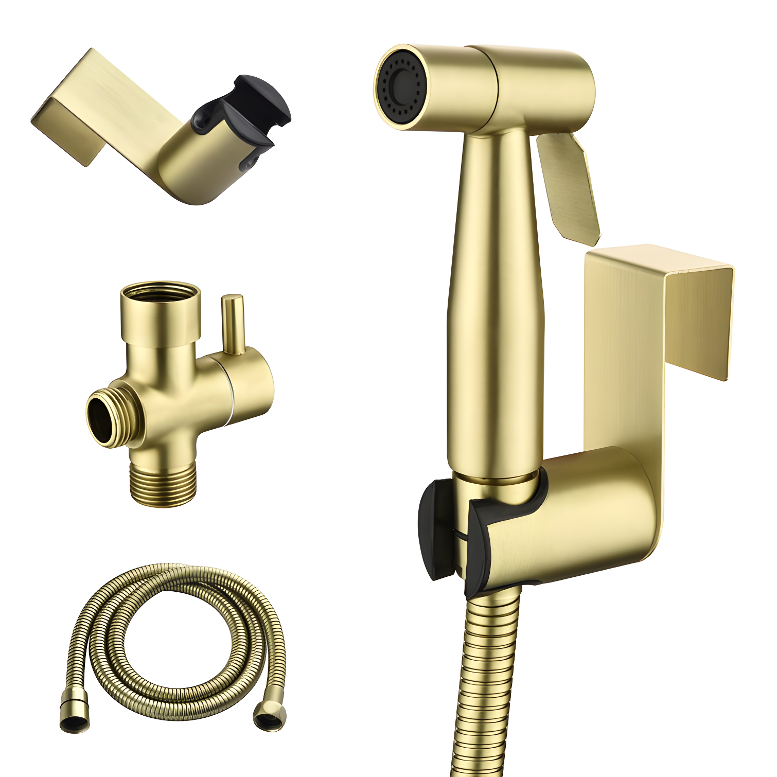 Brushed Gold Single-Handle Handheld Bidet Sprayer Set